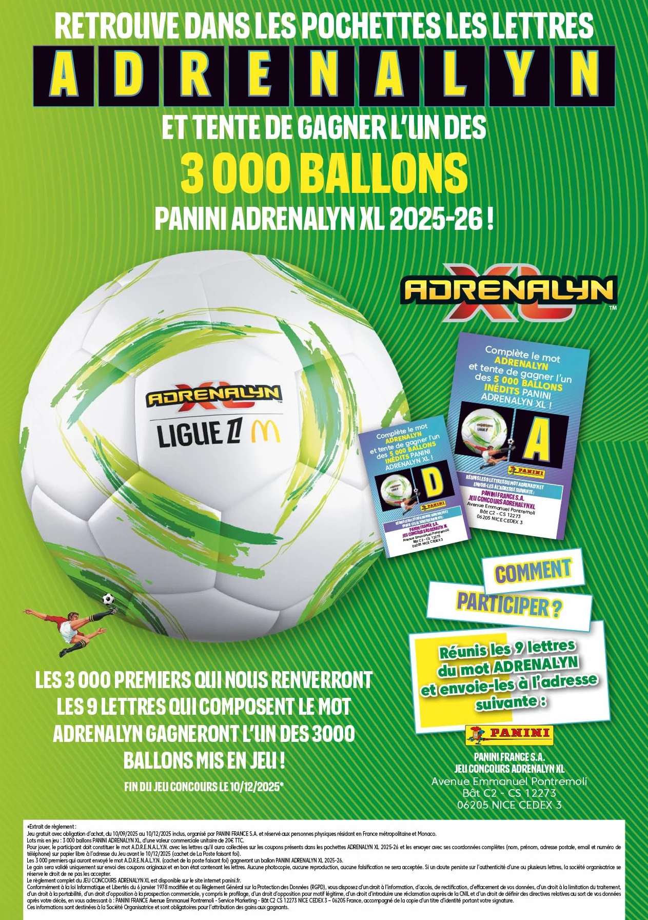 Panini ADRENALYN League 1 McDonald's 2025-2026 Trading Cards Game Pudełko 50 kieszeni