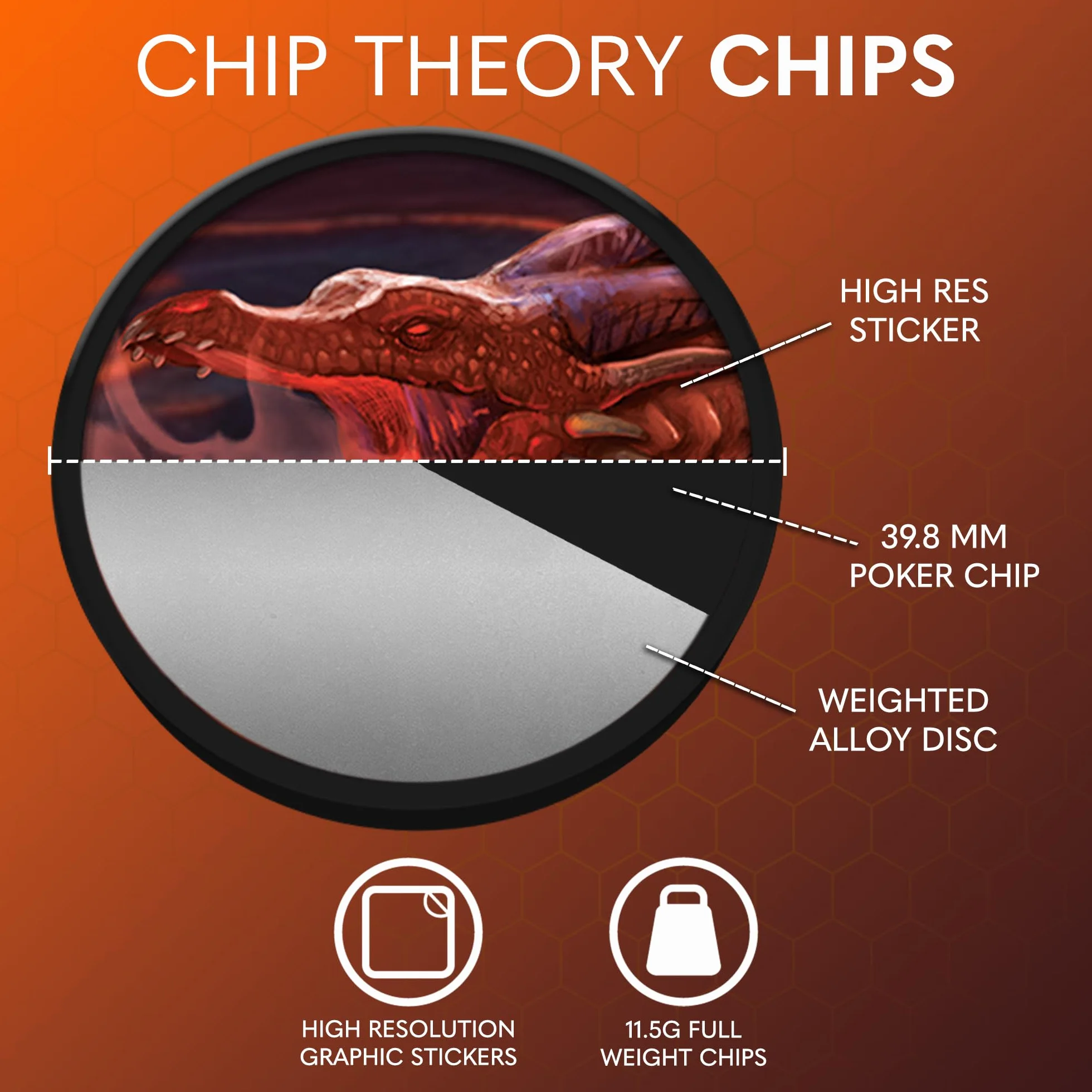 Too Many Bones Premium Health Chip Upgrade – 65 ważonych plastikowych żetonów do gry Deluxe