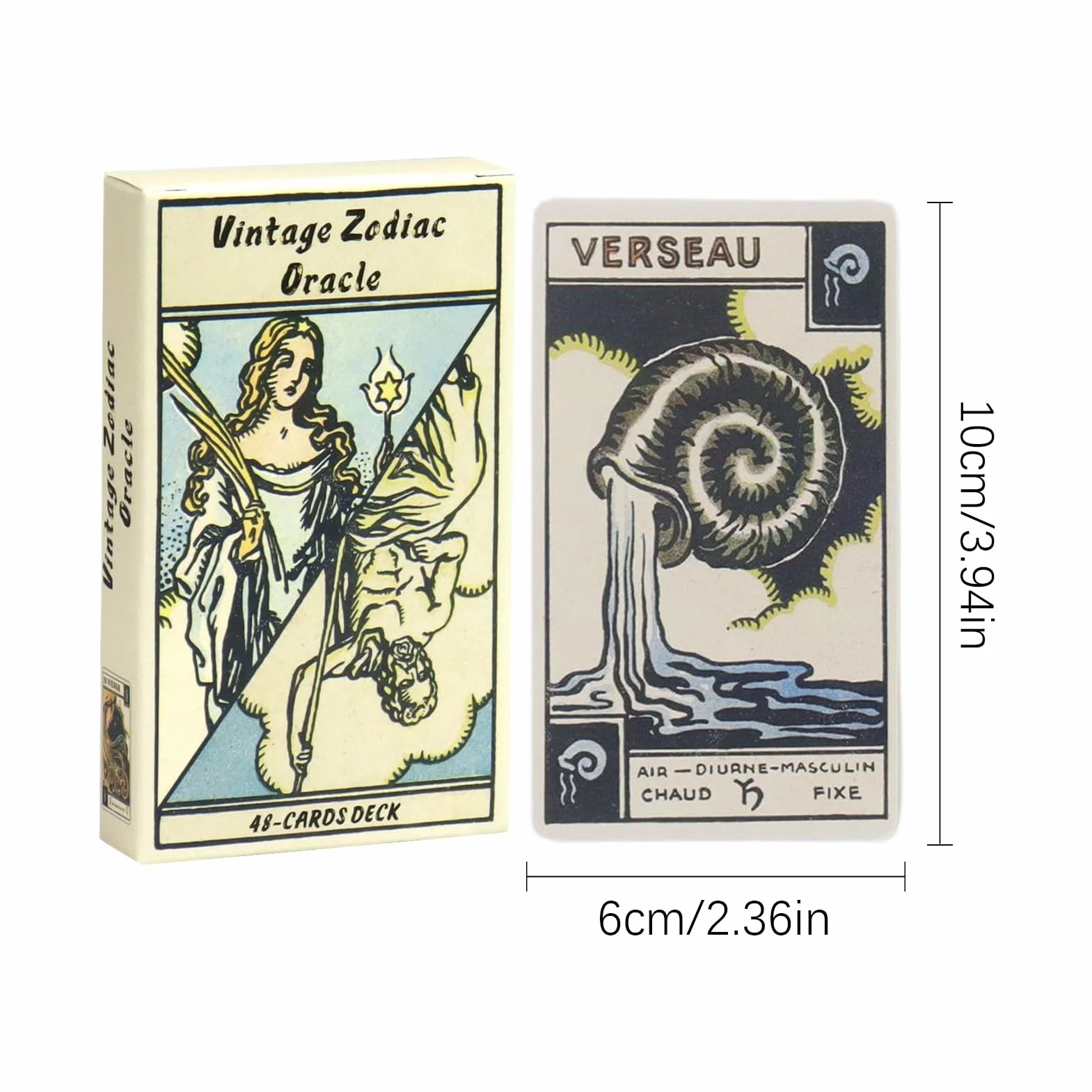 Karty tarota, talia wyroczni, gra wróżbiarska, początkujący przewodnik duchowy, przenośne narzędzie do medytacji, zestaw 48 sztuk, idealny do osobistego wzrostu, imprez, spotkań rodzinnych i