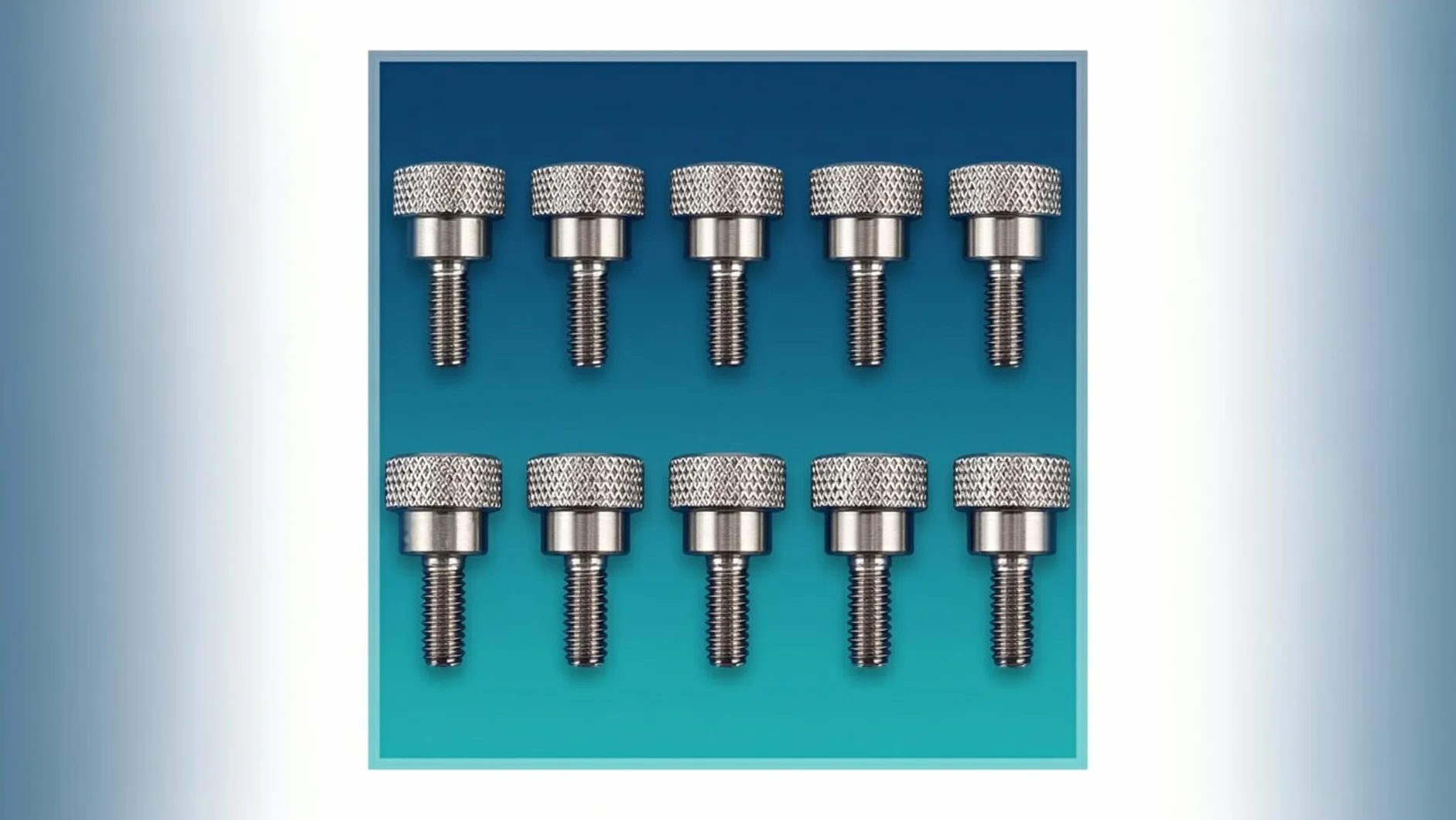 PrecisionGeek® Śruby radełkowane M4 ze stali nierdzewnej AISI 303 – z kołnierzem – 10 mm – łeb płaski – śruby kciukowe do metalu, drewna i akrylu – zestaw 10 sztuk