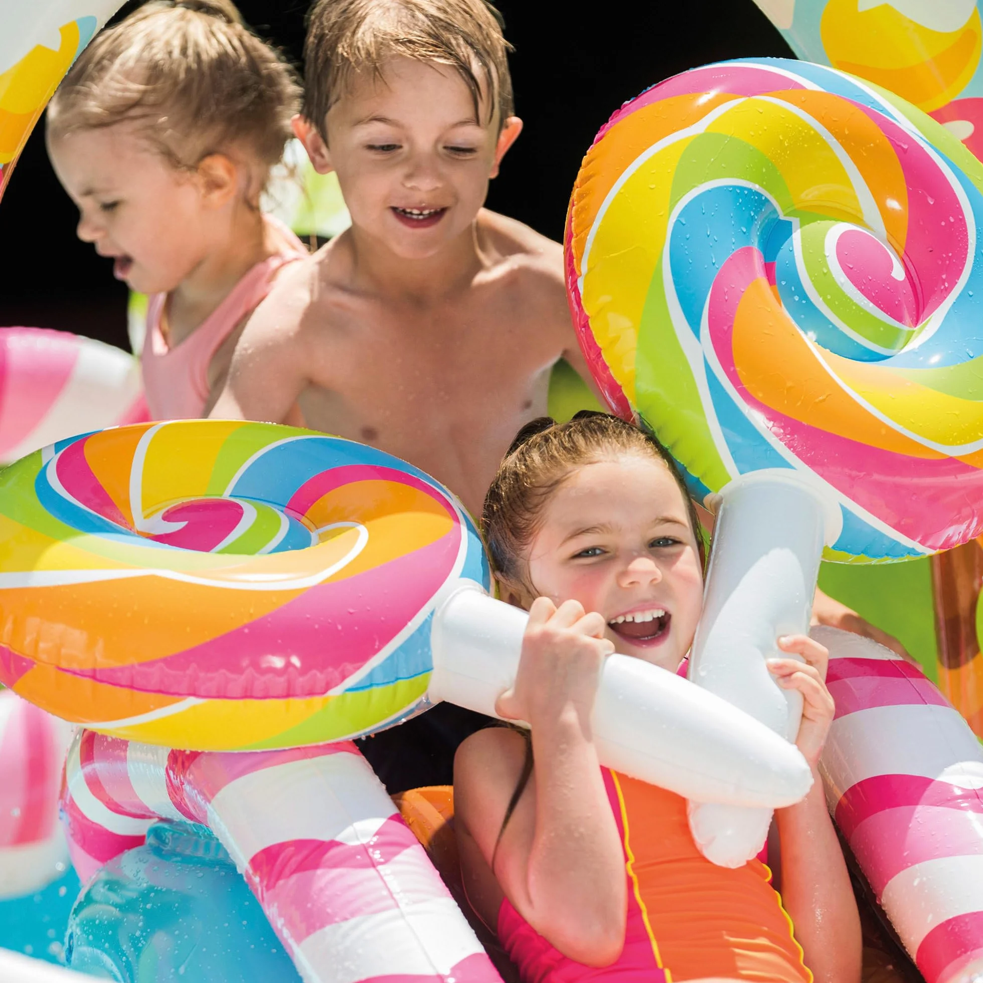 Intex Candy Zone Zjeżdżalnia Wodna, Wielokolorowy, 6,5 cm,57149NP