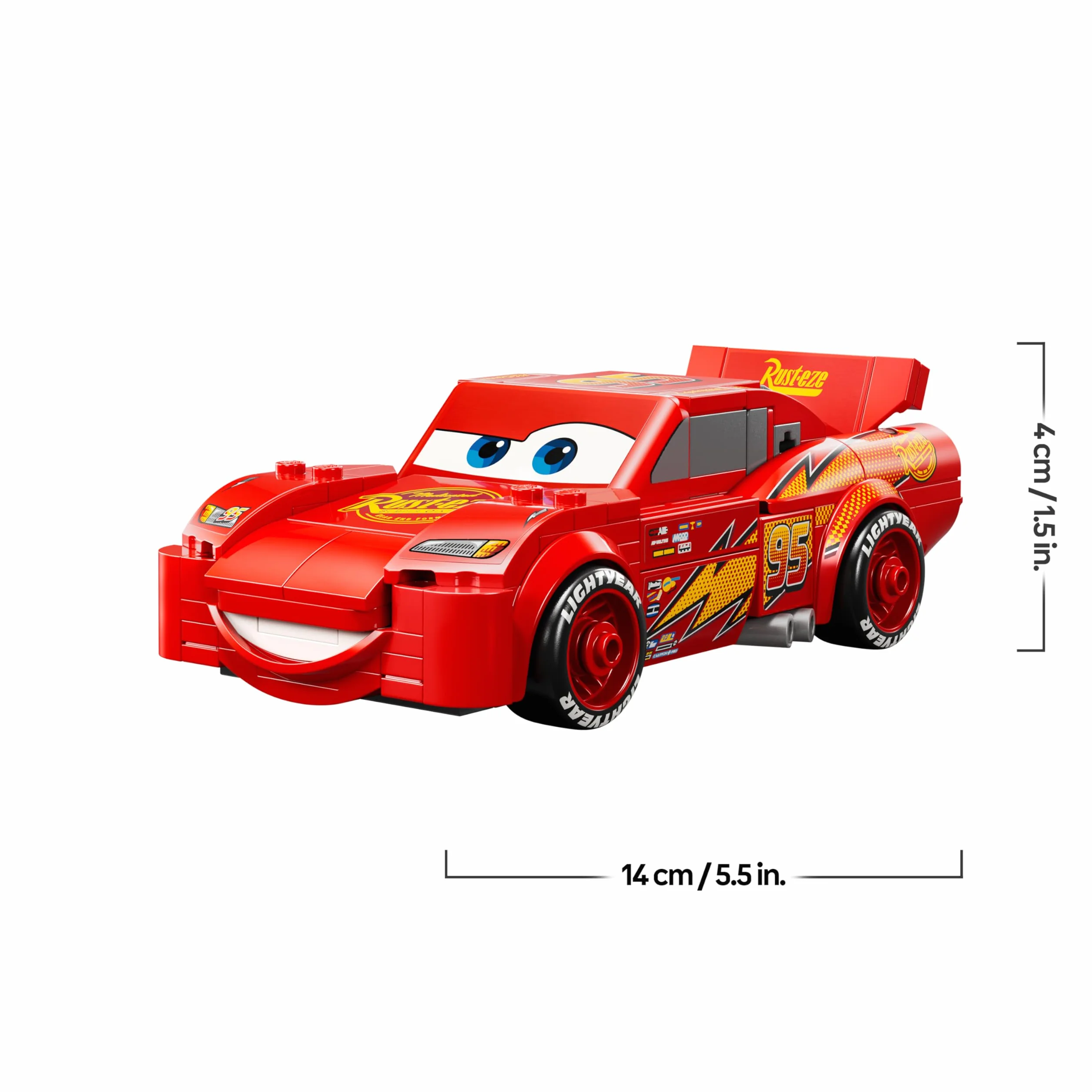 LEGO Speed Champions | Zygzak McQueen, zabawka konstrukcyjna dla chłopca i dziewczynki, samochód do składania dla 9-latka, zestaw z filmu Auta Disney Pixar, pomysł na prezent dla dzieci 77255