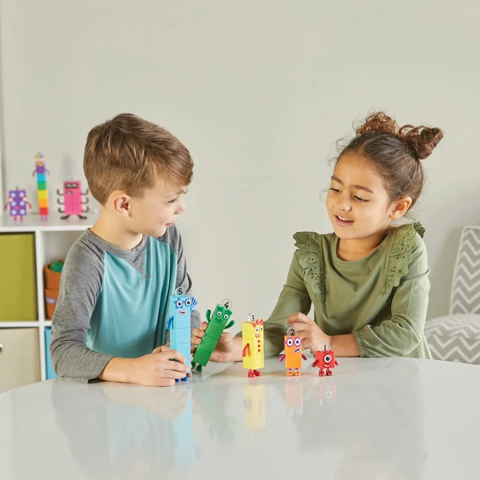 Przyjaciele Numberblocks 1 – 5 marki Learning Resources, Oficjalne zabawki kolekcjonerskie, Numberblocks Jeden, Dwa, Trzy, Cztery i Pięć w zestawie