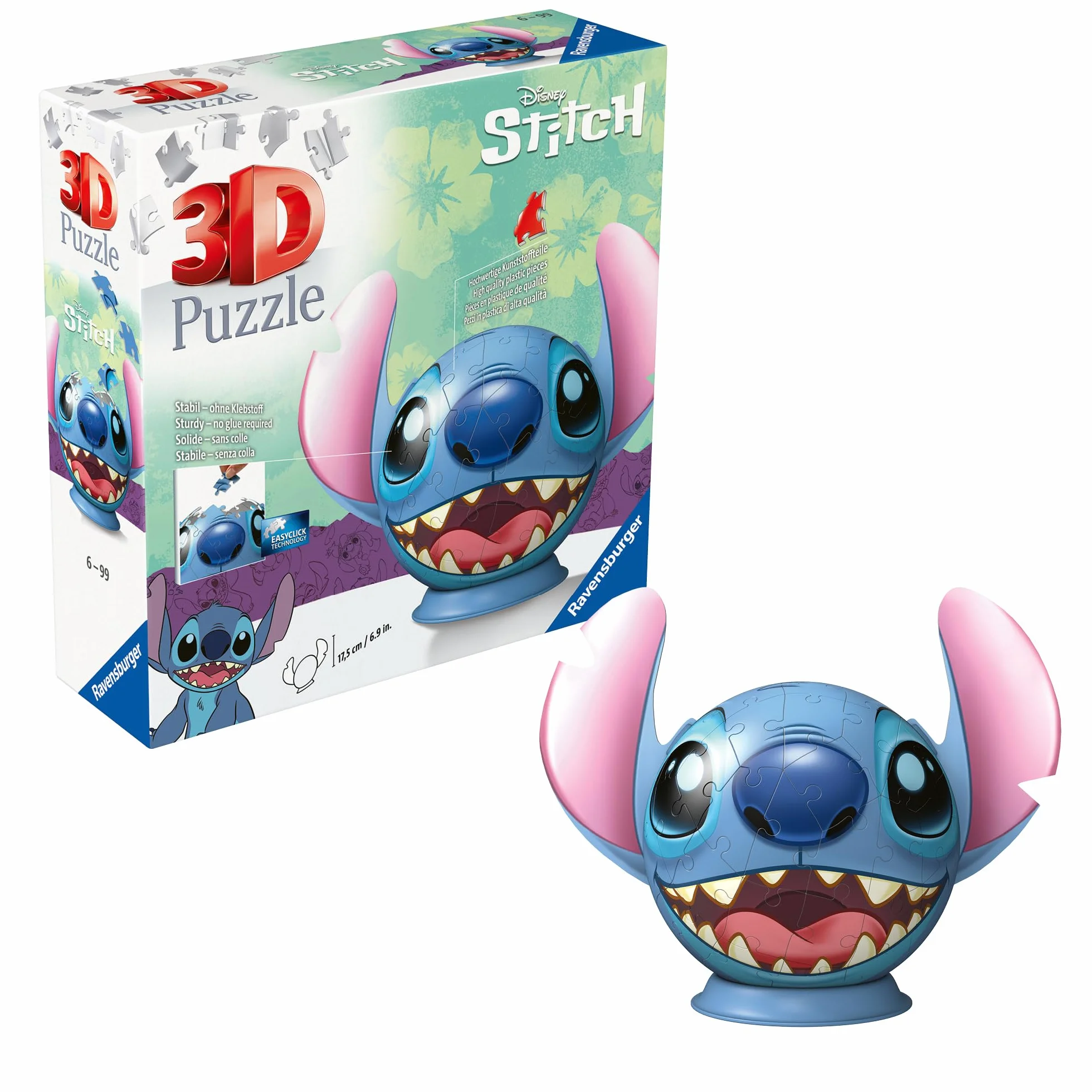 Ravensburger Puzzle 3D Kula Disney Stitch z uszami