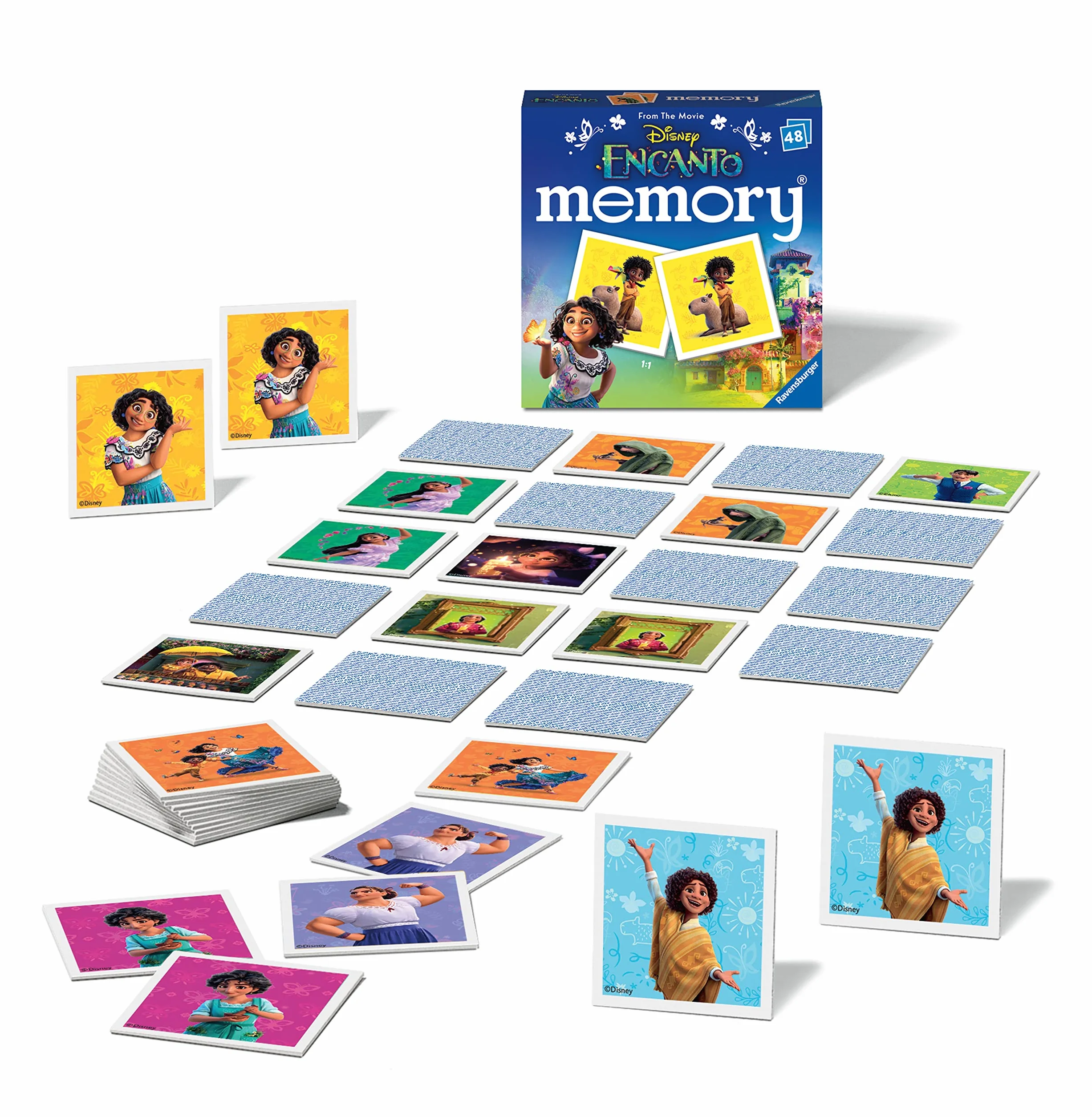 Ravensburger - Mini Memory Encanto, rodzinna gra pamięci, 48 kart, zalecany wiek 3+