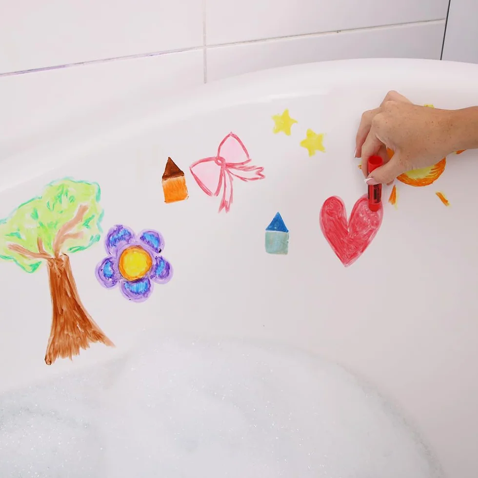ZIMPLI Kredki do kąpieli Baff Paint Sticks dla dzieci, żywe kolory, nietoksyczne, szybkoschnące