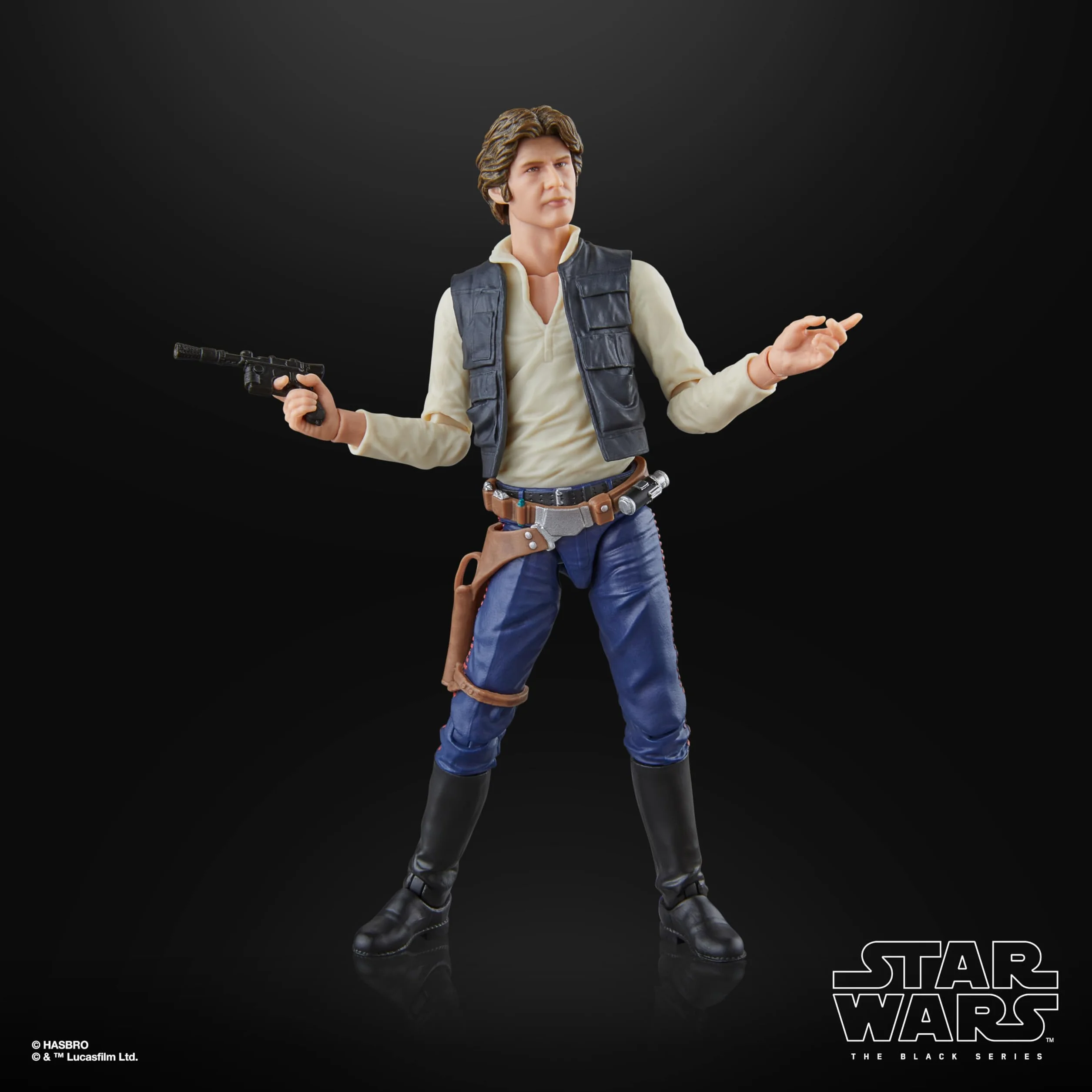 Star Wars The Black Series Han Solo, Star Wars: A New Hope, kolekcjonerska figurka premium 15 cm