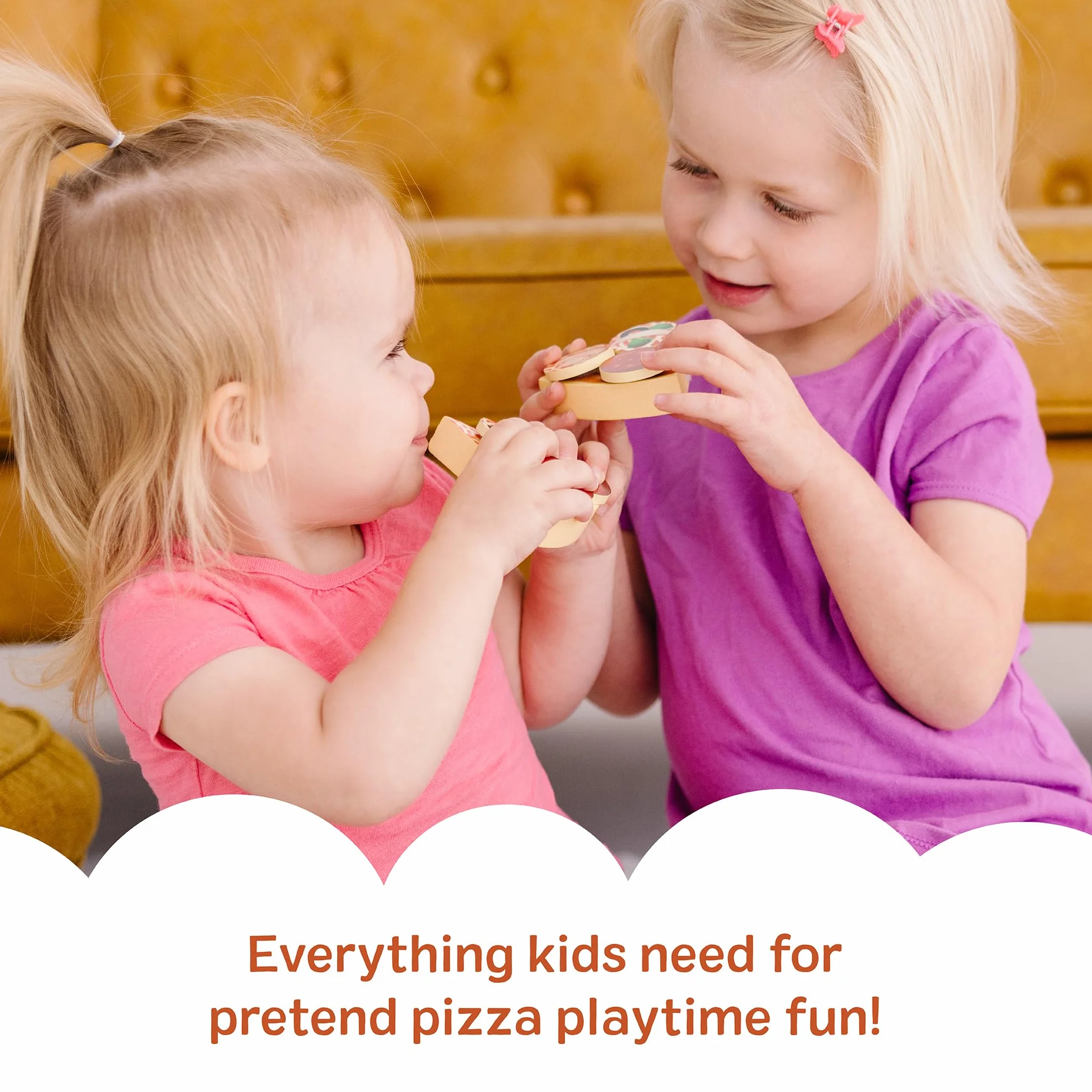 Melissa & Doug Drewniana Pizza | Zabawka dla dzieci | Zabawa w udawanie | Drewniane jedzenie do zabawy |Zabawy Montessori | Prezent dla dzieci w wieku 3 4 5 lat | Dla chłopca lub dziewczynki