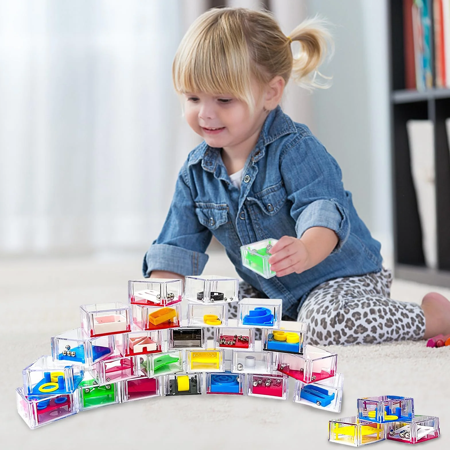 24 sztuki mini gry myślącej, logiczna gra, gra w cierpliwość, 3D zręcznościowa zabawka na urodziny dziecka