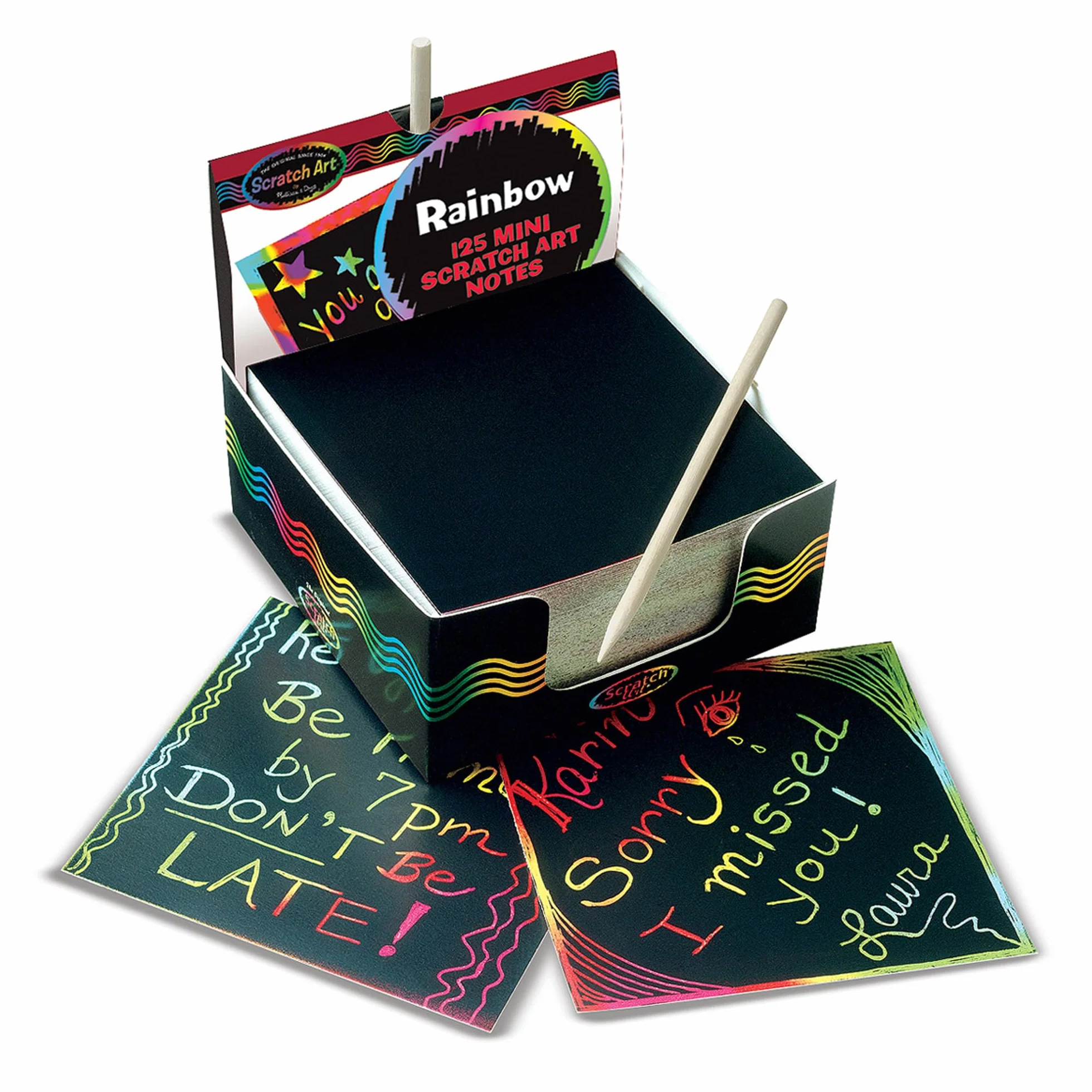 Melissa & Doug tęczowa zdrapki | Zdrapki | Rękodzieło | Zestawy pieczątek & szablony | Prezent świąteczny | Sztuka do zdrapywania | Sztuka i rzemiosło | 4+ | Prezent dla chłopca lub dziewczyny