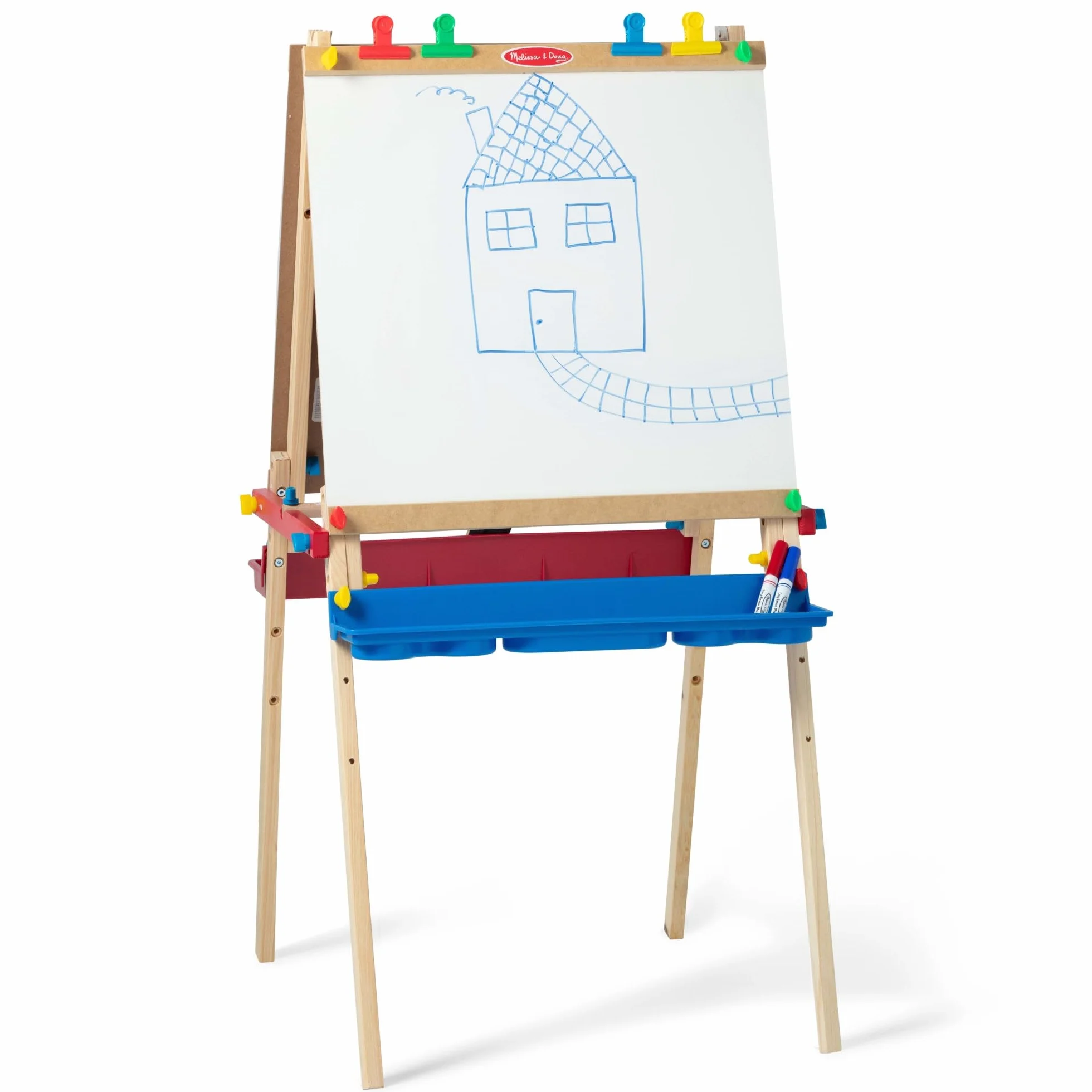 Melissa & Doug Luksusowa stojąca sztaluga, sztuka i rzemiosło - akcesoria artystyczne 3+, prezent dla chłopca lub dziewczynki