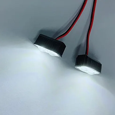 4 LED Białe Oświetlenie RC Reflektor, Złącze 2.54JR Zdejmowany Wspornik Reflektory DIY RC Spot Light dla 1/10 5 do 7,4V