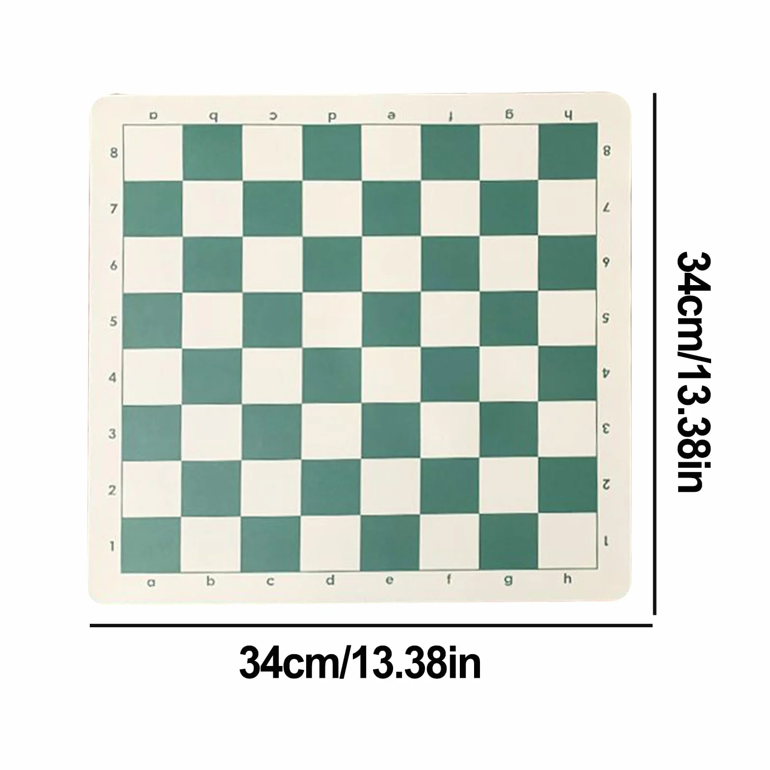 Generisch Tournament Chess Mat – składana deska do szachowania | 40 x 35 cm, zwijana płyta winylowa z lekką konstrukcją, przenośna deska do gry w podróż, na chessboard i warcaby