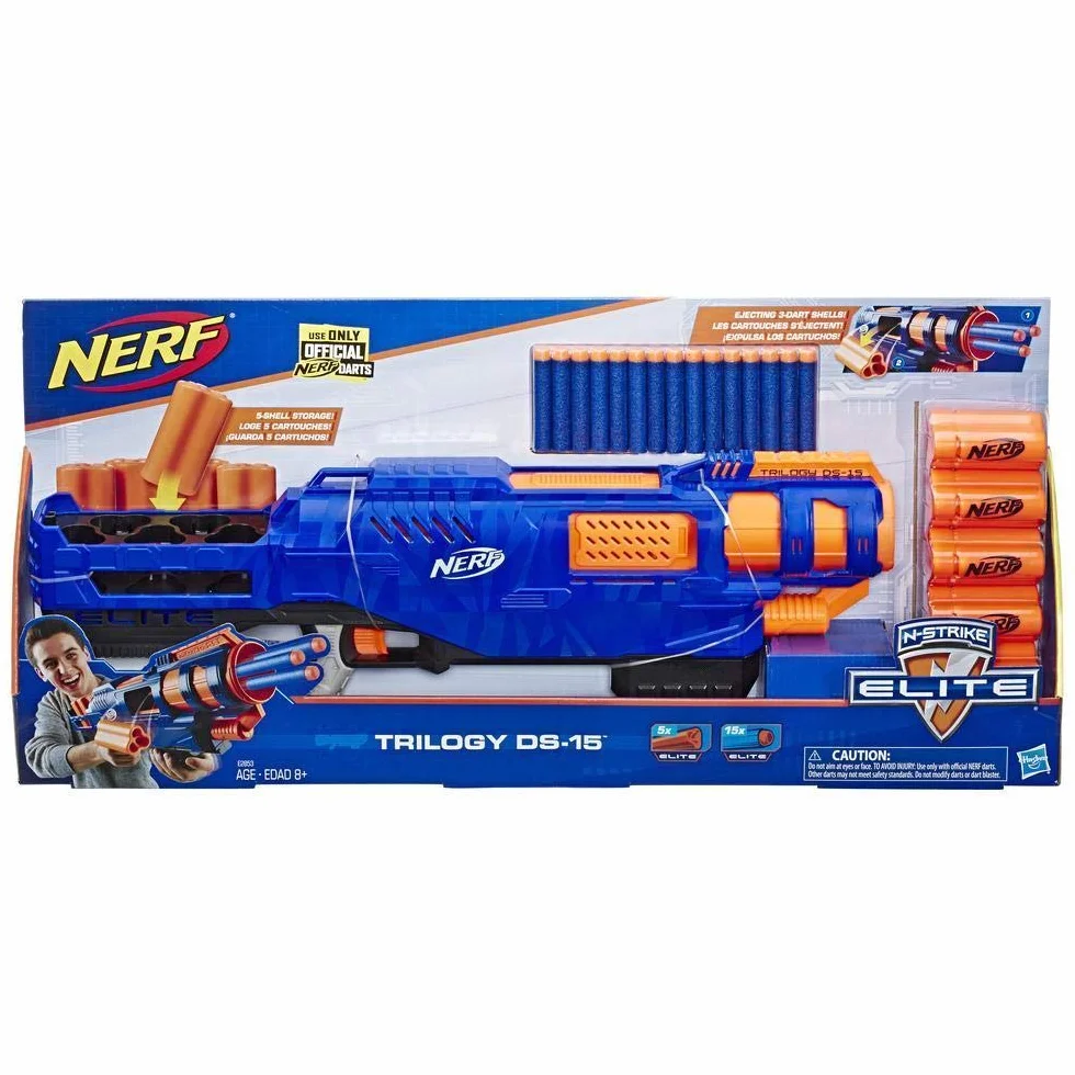 Hasbro E2853EU4 Nerf N-Strike Elite Blaster do Zabawy, z 15 Lotkami, Wielokolorowy