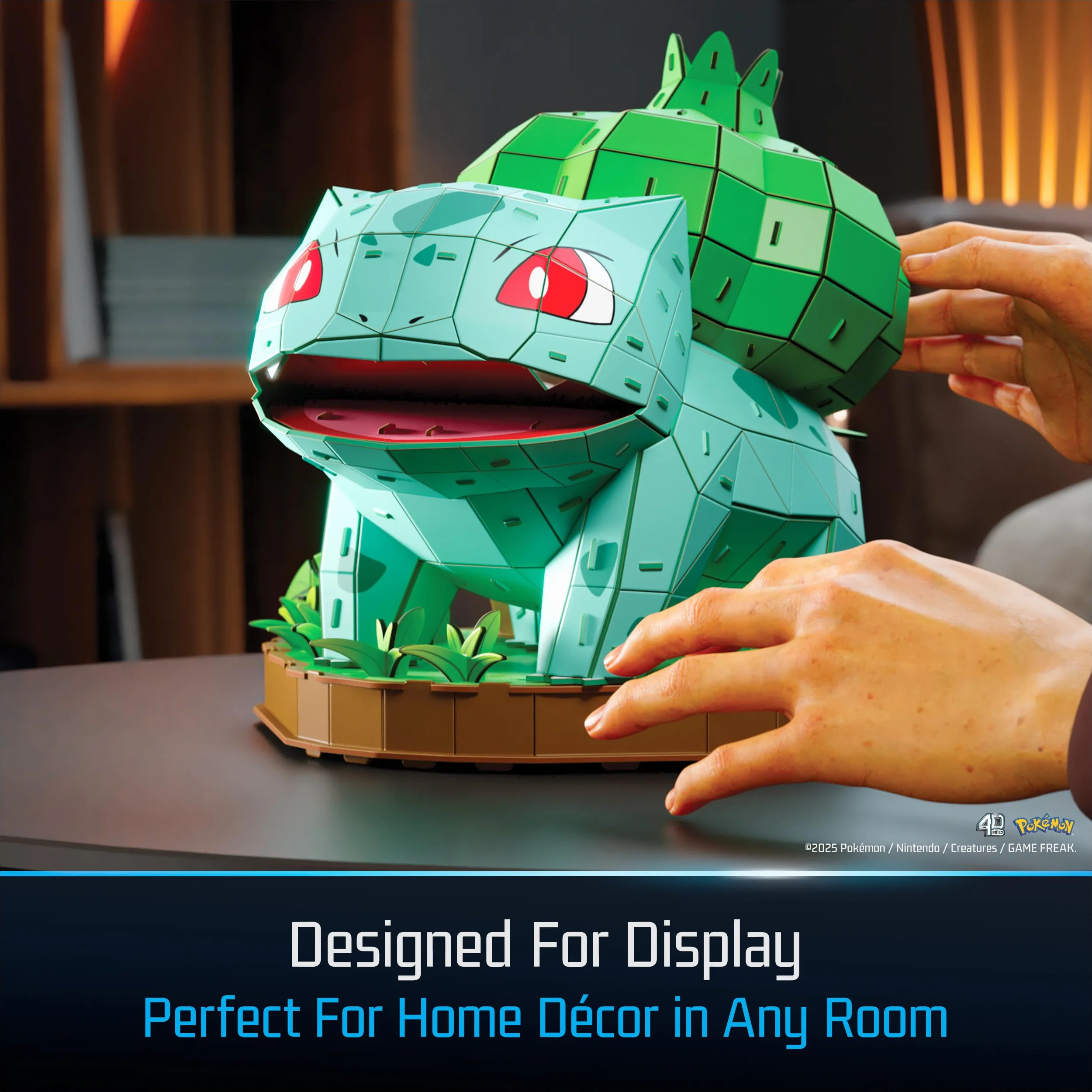 4D Build, Pokémon Bulbasaur – zestaw 3D do składania, Pokémony do kolekcjonowania, Puzzle 3D dla dorosłych i nastolatków, 195 elementów, dla osób w wieku od 12 lat