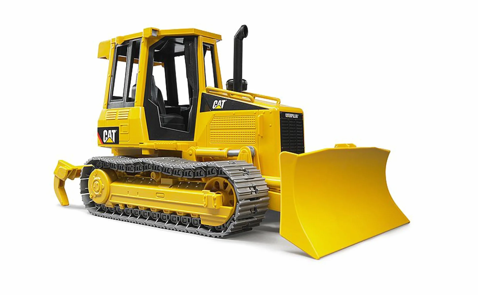 bruder 02443 - Spycharka gąsienicowa Cat z tylnym adapterem - 1:16 Pojazd budowlany, Plac budowy, Maszyna budowlana, Spycharka, Zabawka