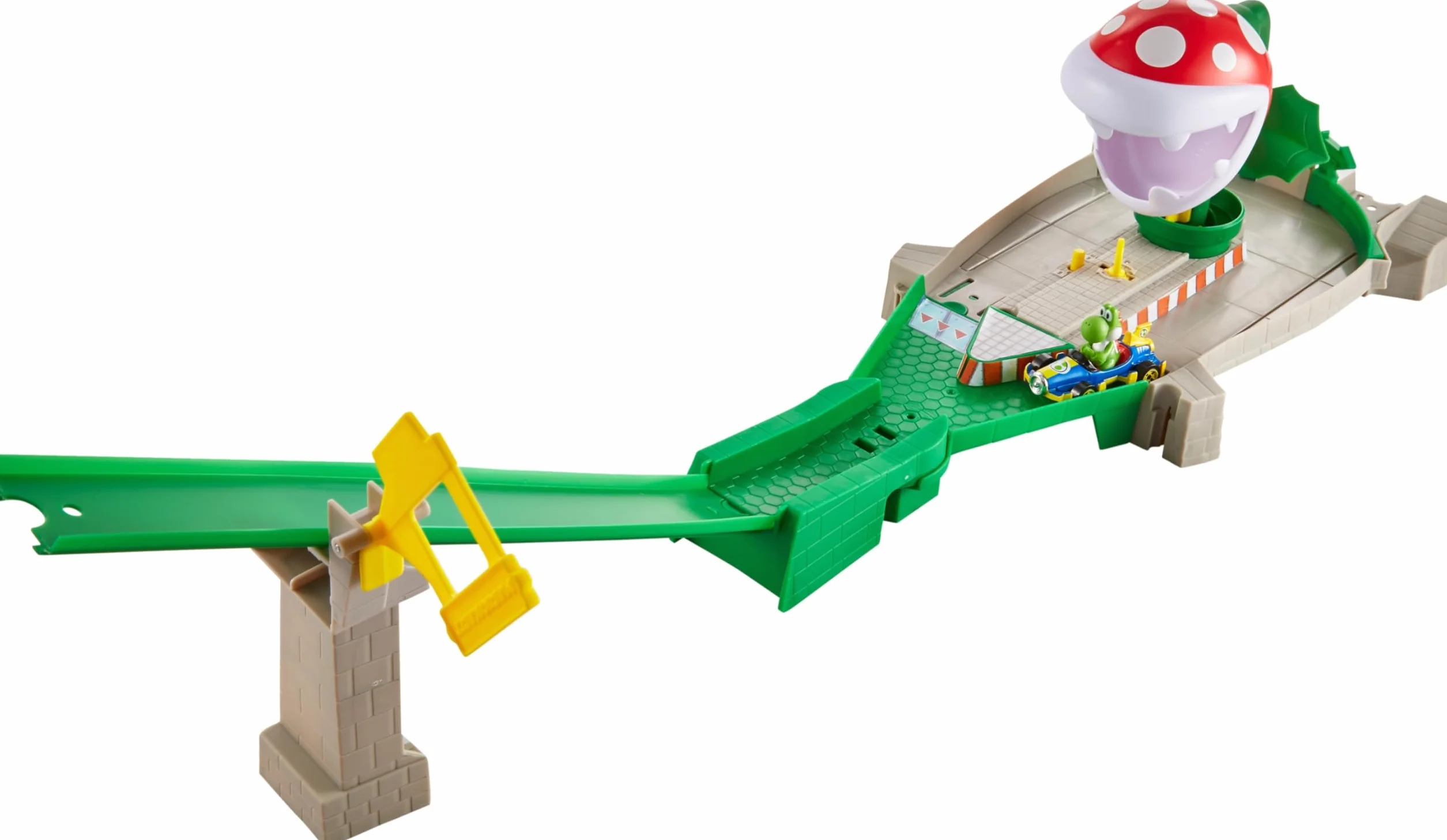 Hot Wheels Gfy47 Mario Kart Piranha Plant Slide Trackset, W Tym Samochodzik 1, Tor Wyścigowy Samochodzików od 5 Lat, Wielokolorowy