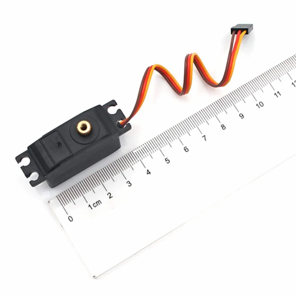 DollaTek Trzyprzewodowe metalowe serwo samochodowe RC, metalowe serwo z akcesoriami instalacyjnymi kompatybilne z Wltoys 12428 12423 RC Cars