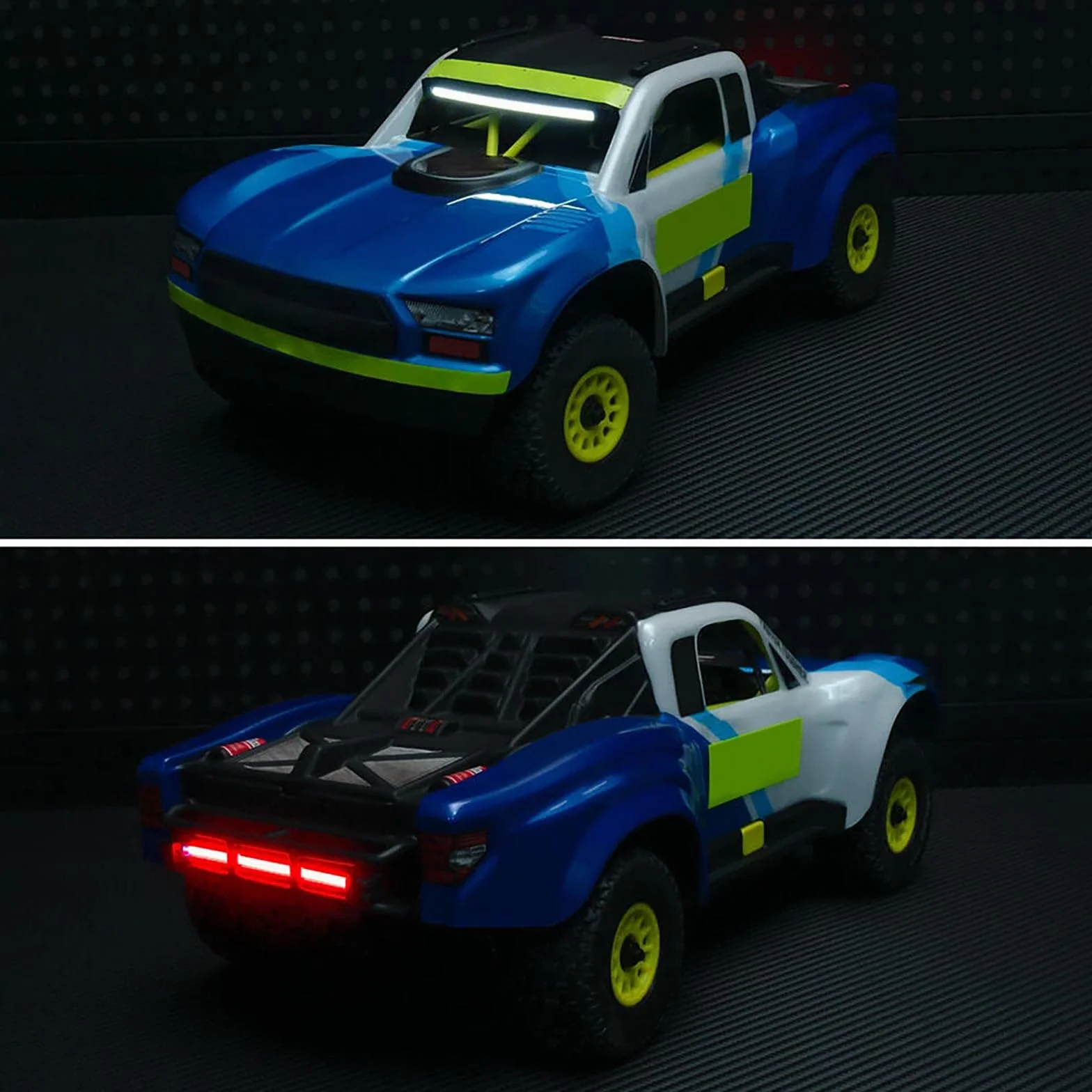 1/14 RC wyścigi samochodowe przednie i tylne światła zestawy lamp do ARRMA 1/14 Mojave GROM RC części do ulepszenia samochodu