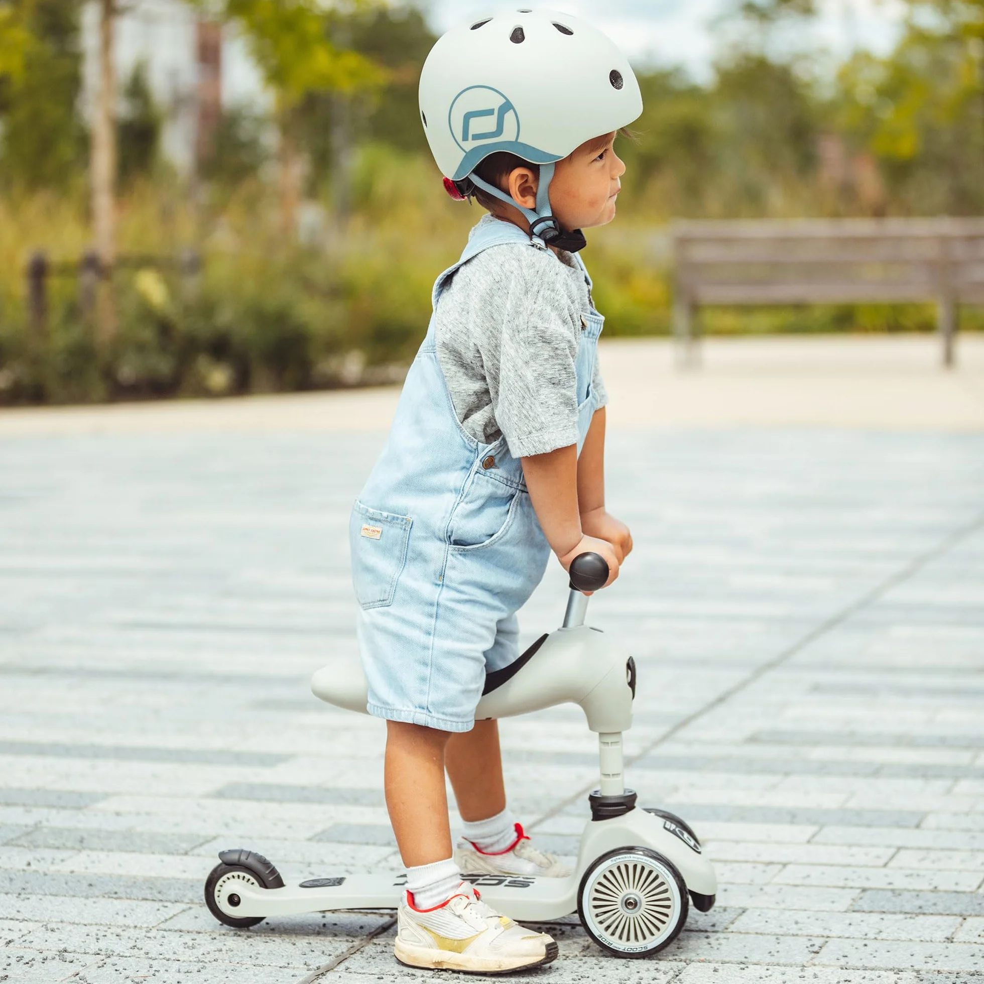 Scoot & Ride Unisex – Baby Highwaykick 1 Jeździk z Siedziskiem popielaty
