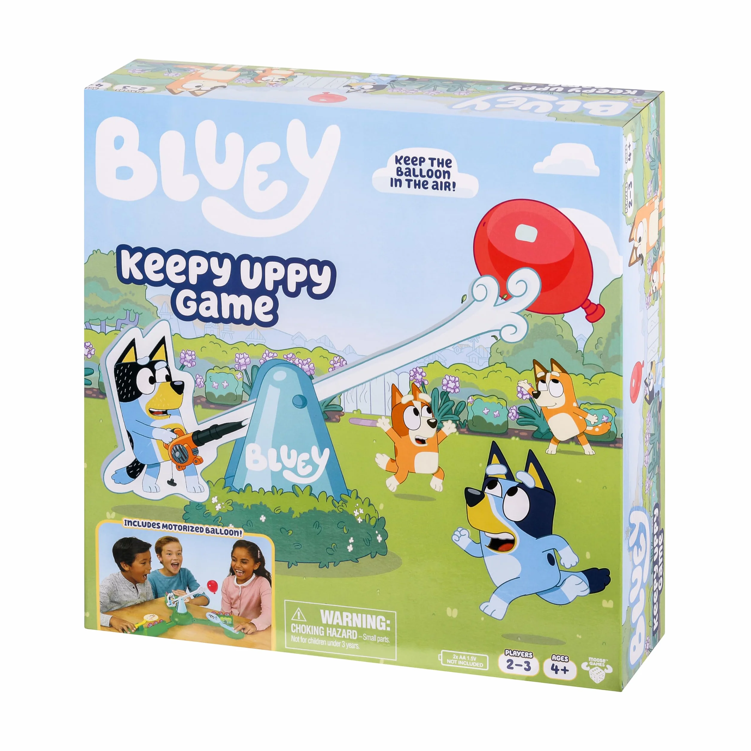 BlueY Gra pozostaje w powietrzu, pomagając, Bingo i Chilli, aby utrzymać elektroniczną obrotową piłkę w powietrzu za pomocą kontrolerów postaci. dla 2-3 graczy. Od 4 lat