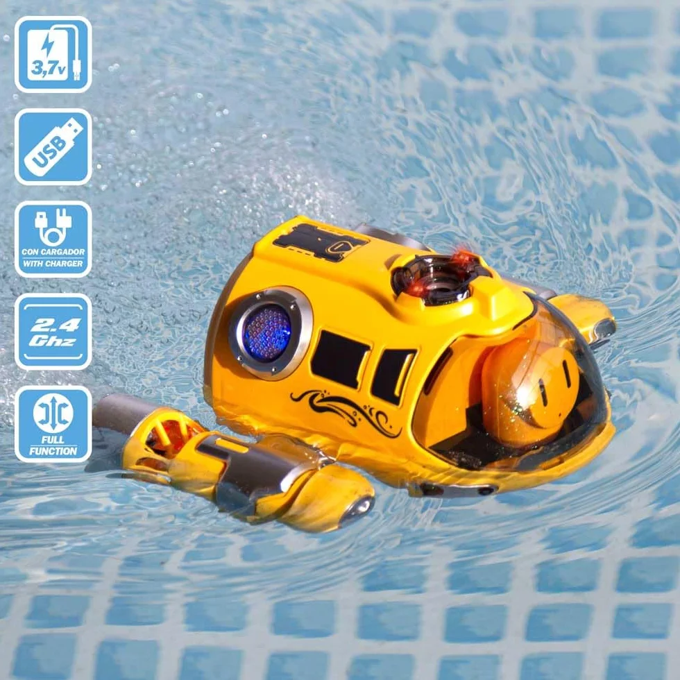 ColorBaby Podwodny pilot zdalnego sterowania 2,4 GHz 5 km/h 25 m obrót 360° światła woda spray