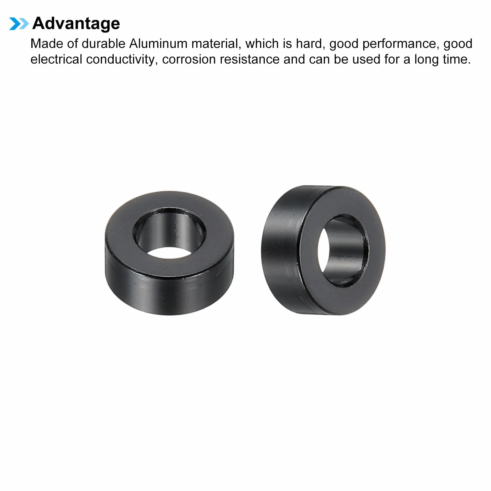 PATIKIL Aluminiowe podkładki dystansowe M6, 6 szt. metalowych przekładek aluminiowych, średnica 6,2 mm x 12 mm średnica zewnętrzna x 5 mm L, aluminiowa śruba dystansowa, okrągła do śrub 1/10.2 cm lub