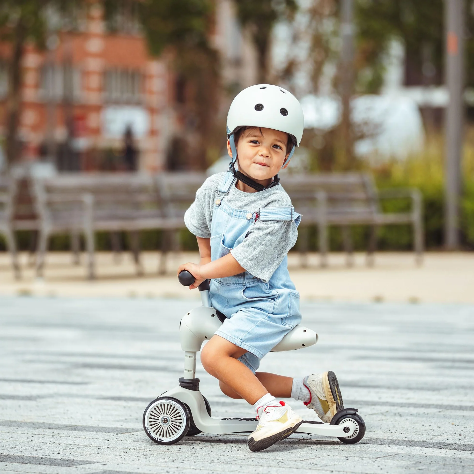 Scoot & Ride Unisex – Baby Highwaykick 1 Jeździk z Siedziskiem popielaty
