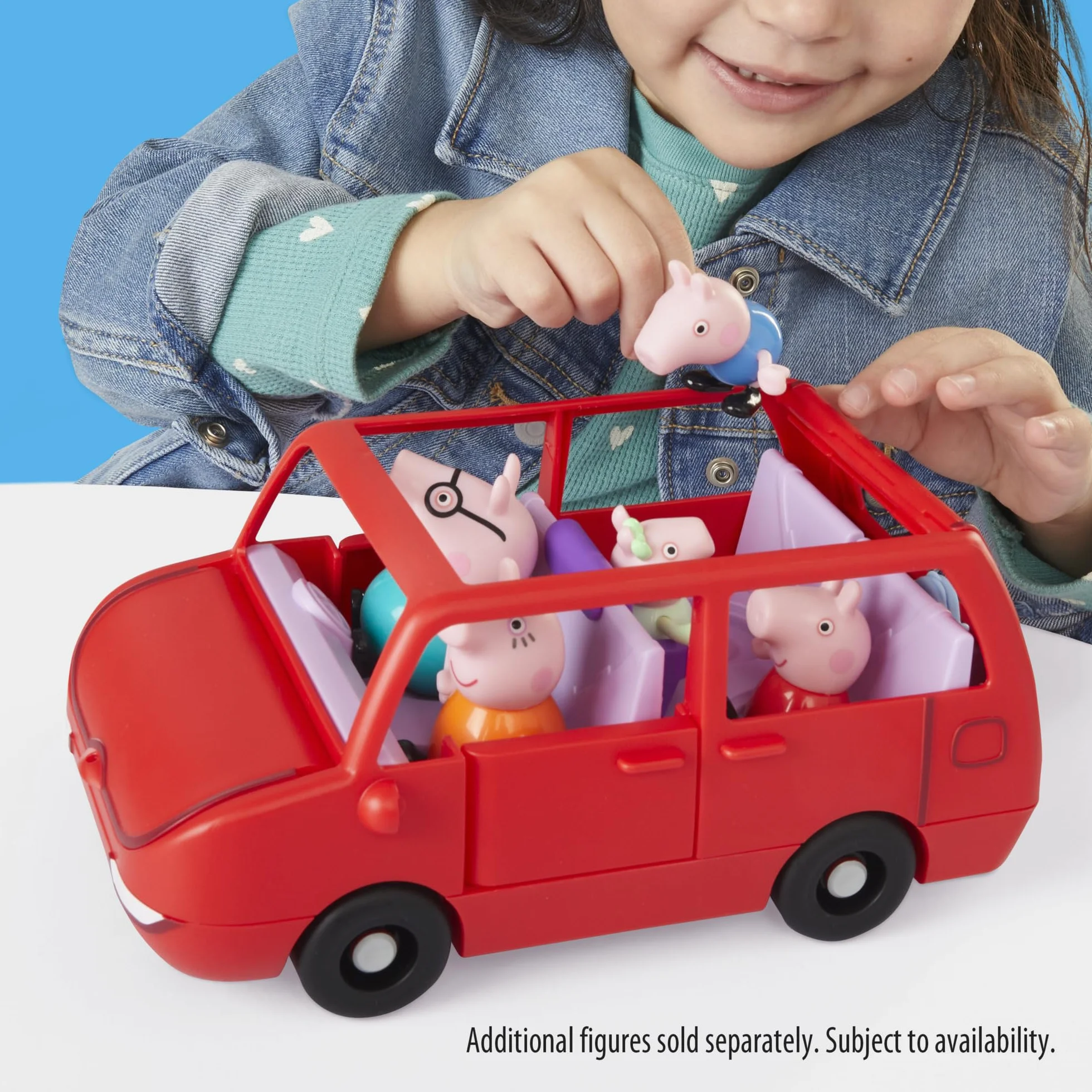 Peppa Pig Zestaw do Zabawy Świnka Peppa Duże Auto Rodziny Peppy