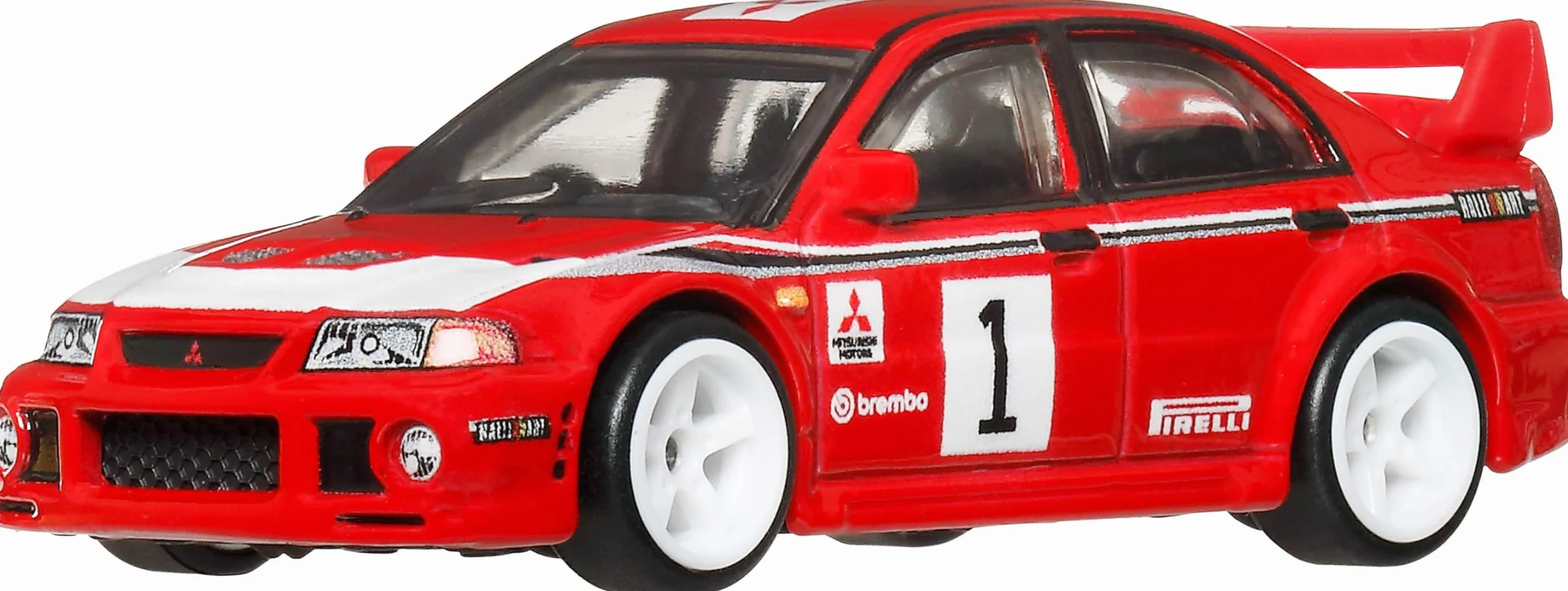 Hot Wheels Premium Car Culture Kultowe auta Samochodzik Mitsubishi Lancer Evolution VI, metalowe auto w skali 1:64, opony Real Riders, samochód zabawka dla dzieci 3+ i kolekcjonerów, JKF19