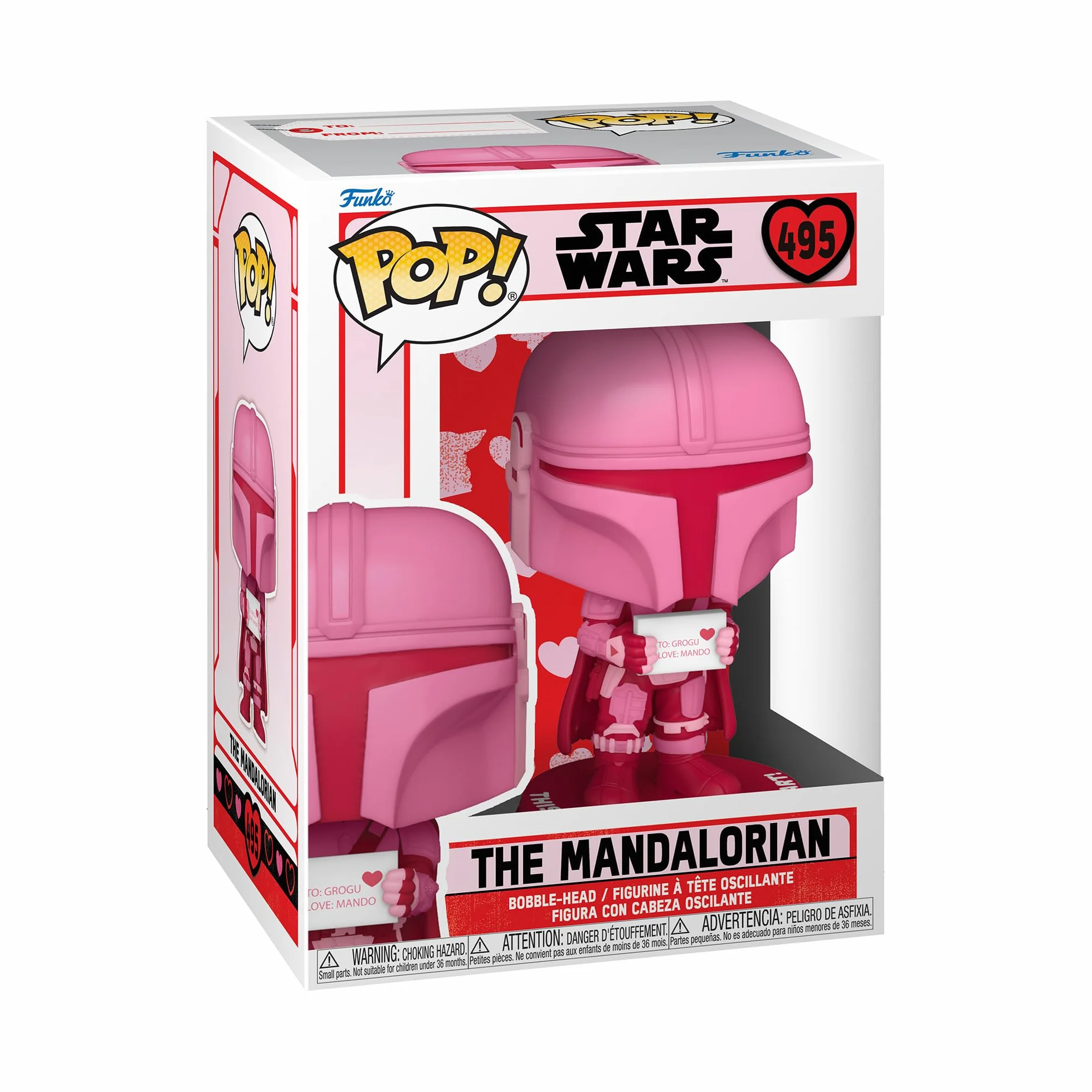 Funko Pop! Star Wars: Valentines - Mandalorian - Star Wars: the Mandalorian - kolekcjonerska figurka winylowa - pomysł na prezent - oficjalny towar - zabawki dla dzieci i dorosłych - dla fanów