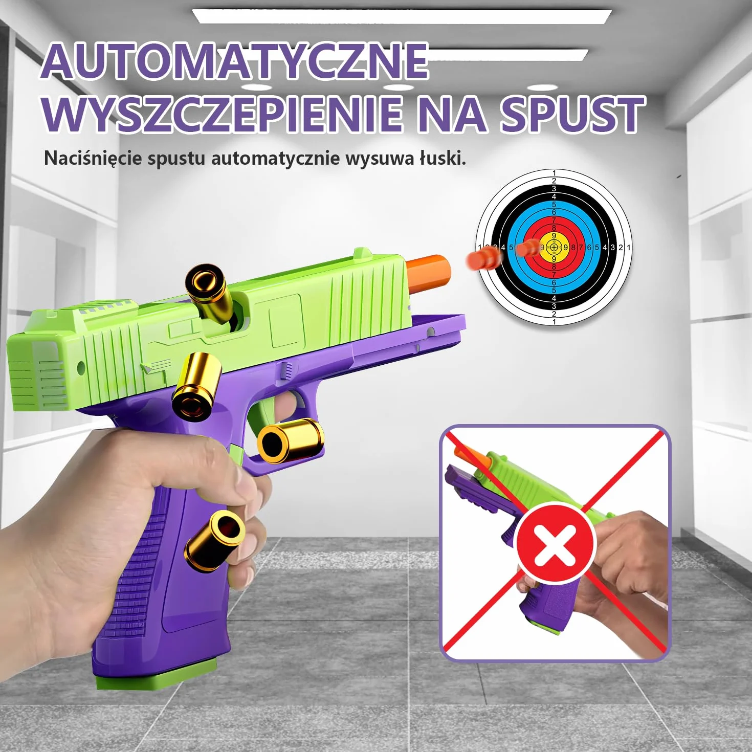 Zabawkowy pistolet, pistolet dla dzieci, zabawka z tworzywa sztucznego, zabawka, broń dla dzieci, Mechaniczny automatyczny pistolet do zabawek，pedagogiczna gra strzelanie