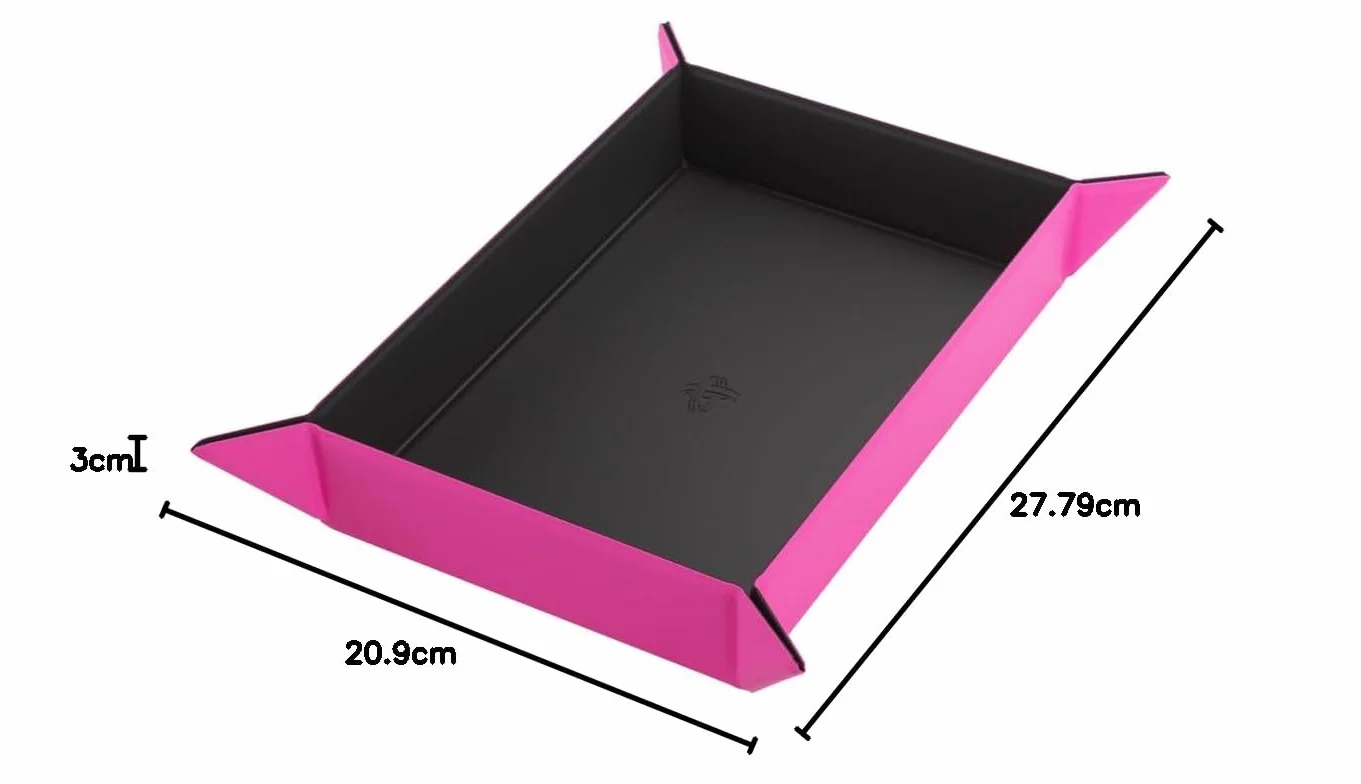 Magnetic Dice Tray Rectangular Black/Pink
