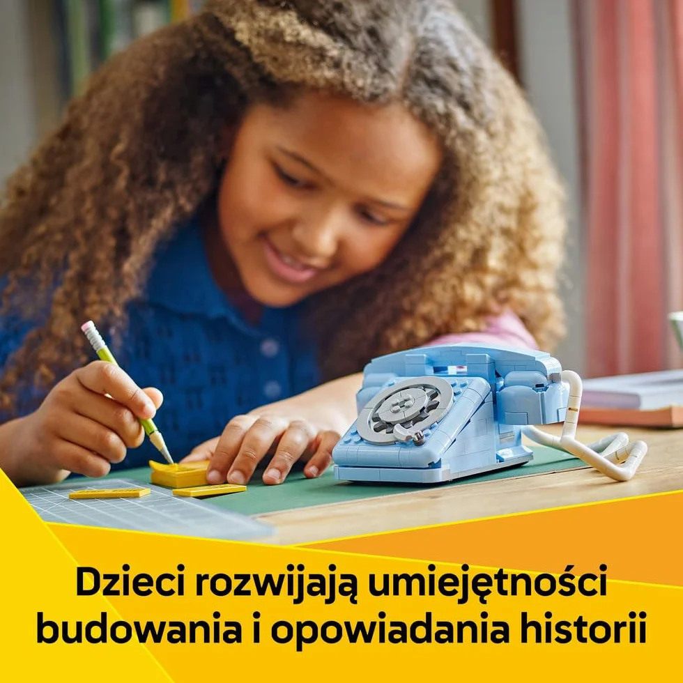 LEGO Creator 31174 Retro Telefon 3 w 1 z Obrotową Tarczą, Przekształca się w Model z Lat 80. lub 2 Telefony Komórkowe, Kreatywny Prezent 8+