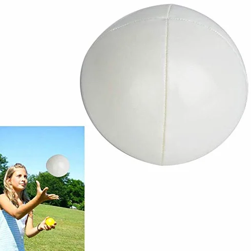 3 szt. Piłki do żonglowania PU Leather Soft Juggling Learning Ball dla początkujących Profesjonaliści Dzieci Dorośli Nauka sztuki żonglowania dla dorosłych i dzieci (biała)