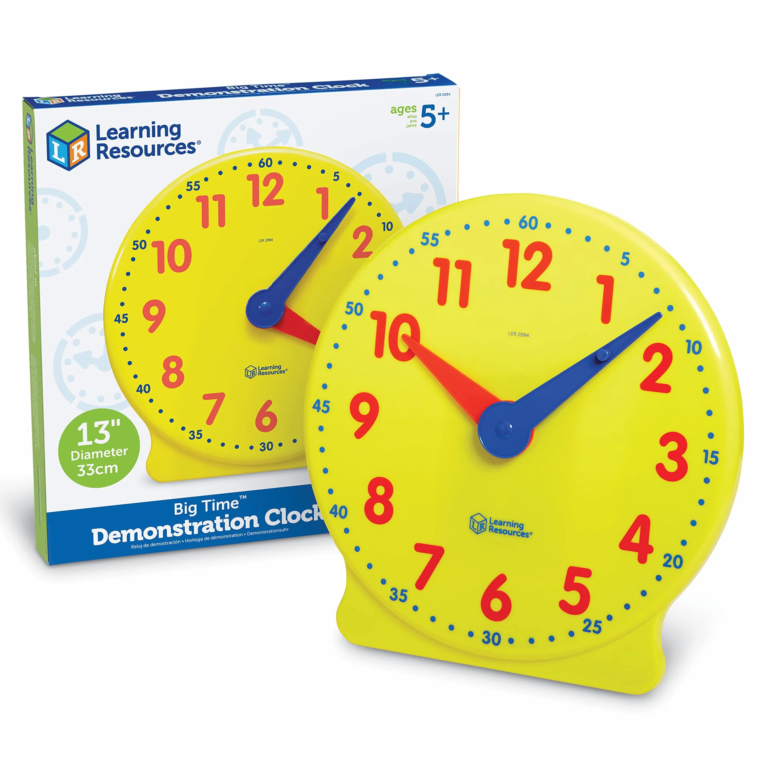 Learning Resources Big Time 12 godzin Demonstracja Uczenie sie Zegar, 33 cm Srednica