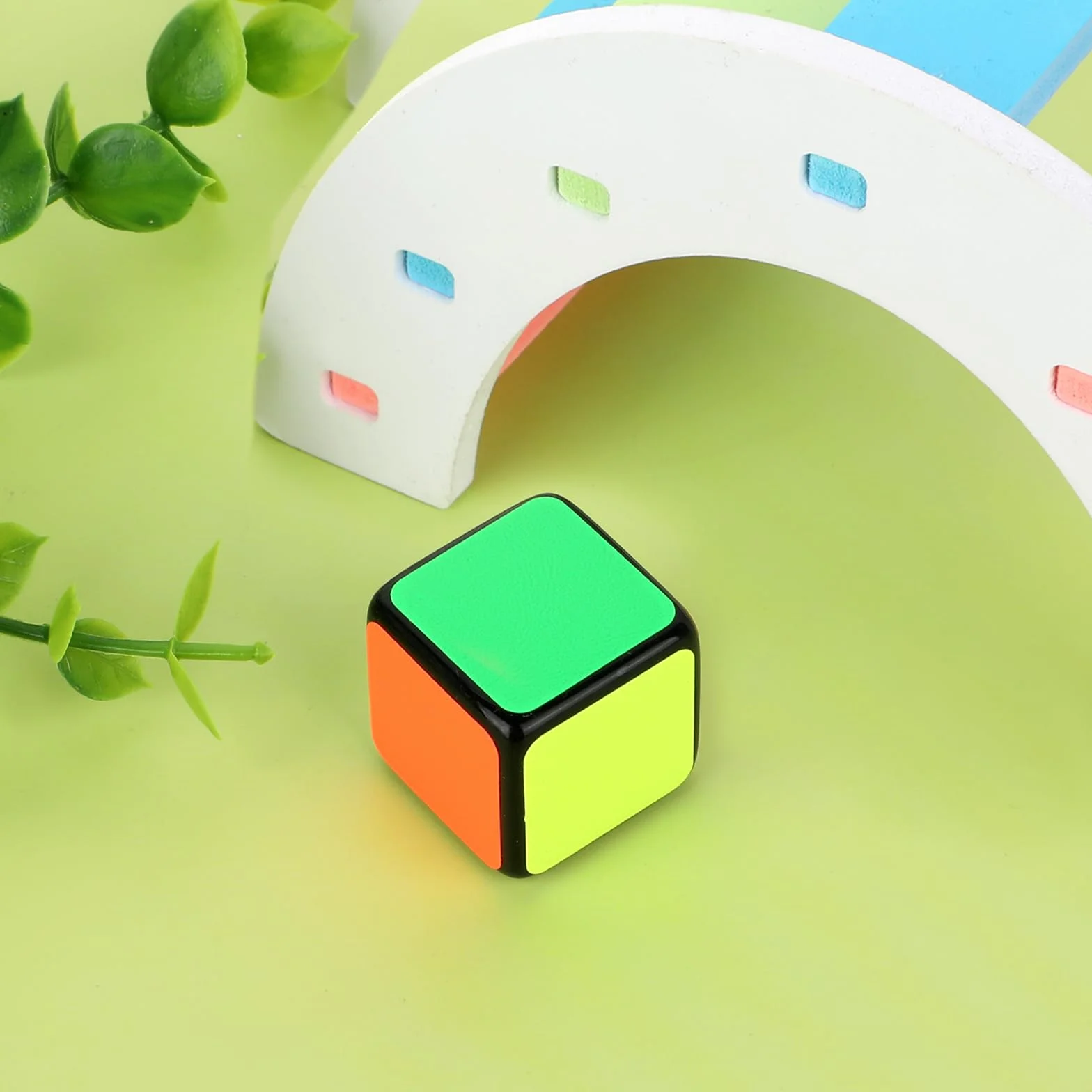 Qianyu Quick Restore 1x1 Speed Cube, bez naklejek, szybkie płynne obracanie, lekka magiczna kostka
