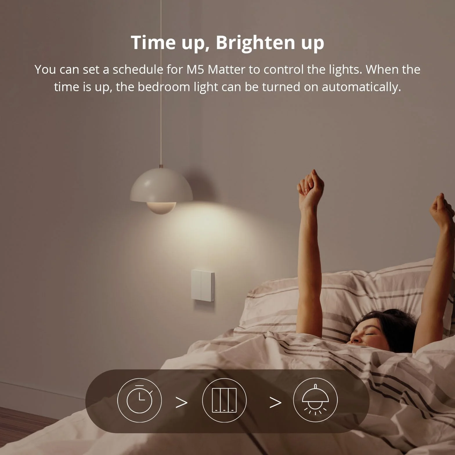 SONOFF Inteligentny przełącznik ścienny WiFi, M5 Matter 1 Gang Type 86 z synchronizacją, sterowaniem głosowym, kompatybilny z Matter i Alexa oraz Google Home (wymagany przewód neutralny)