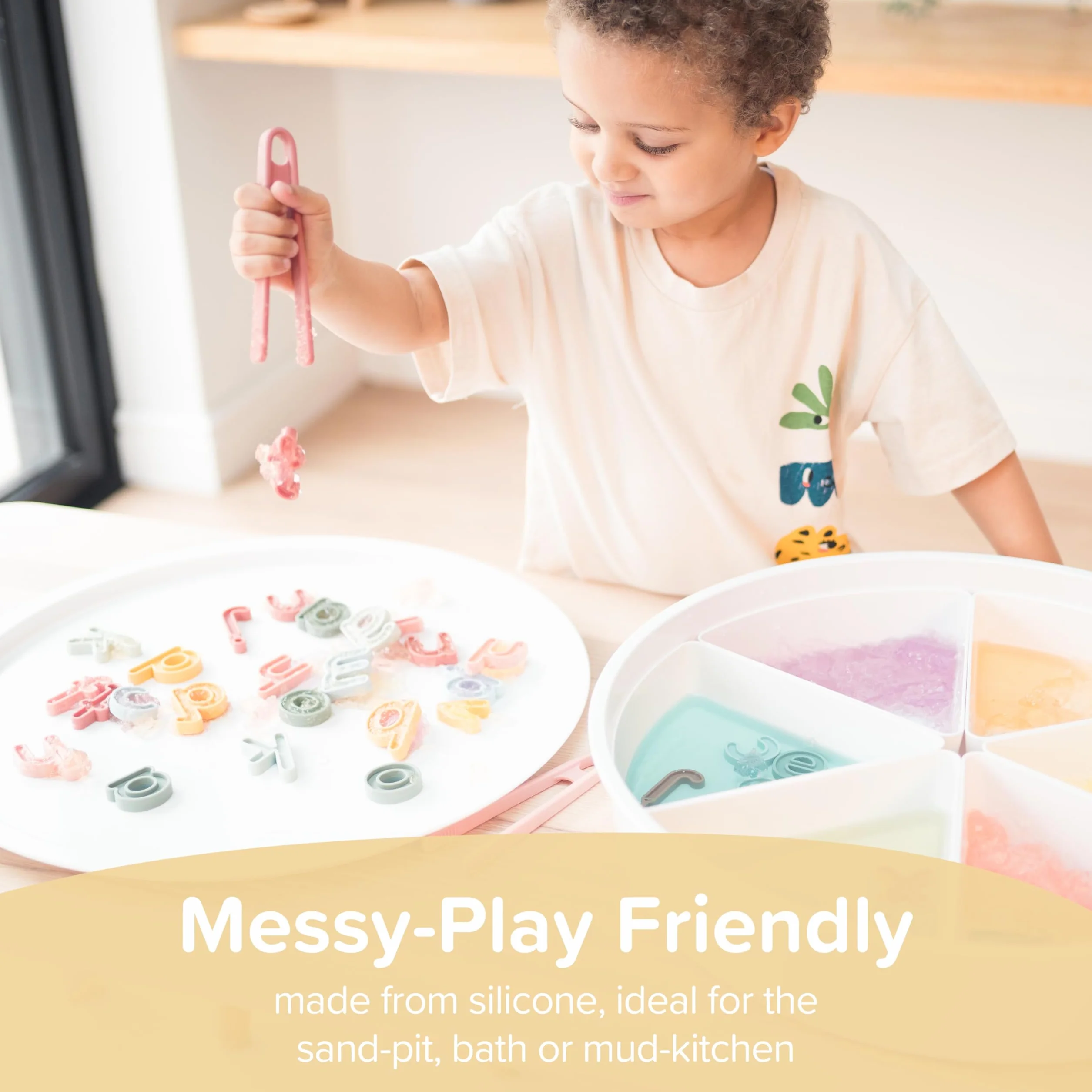 Inspire My Play Litery alfabetu dla dzieci Inspire My Play - gry ABC dla dzieci od 3 lat - litery do gier sensorycznych i niechlujnych