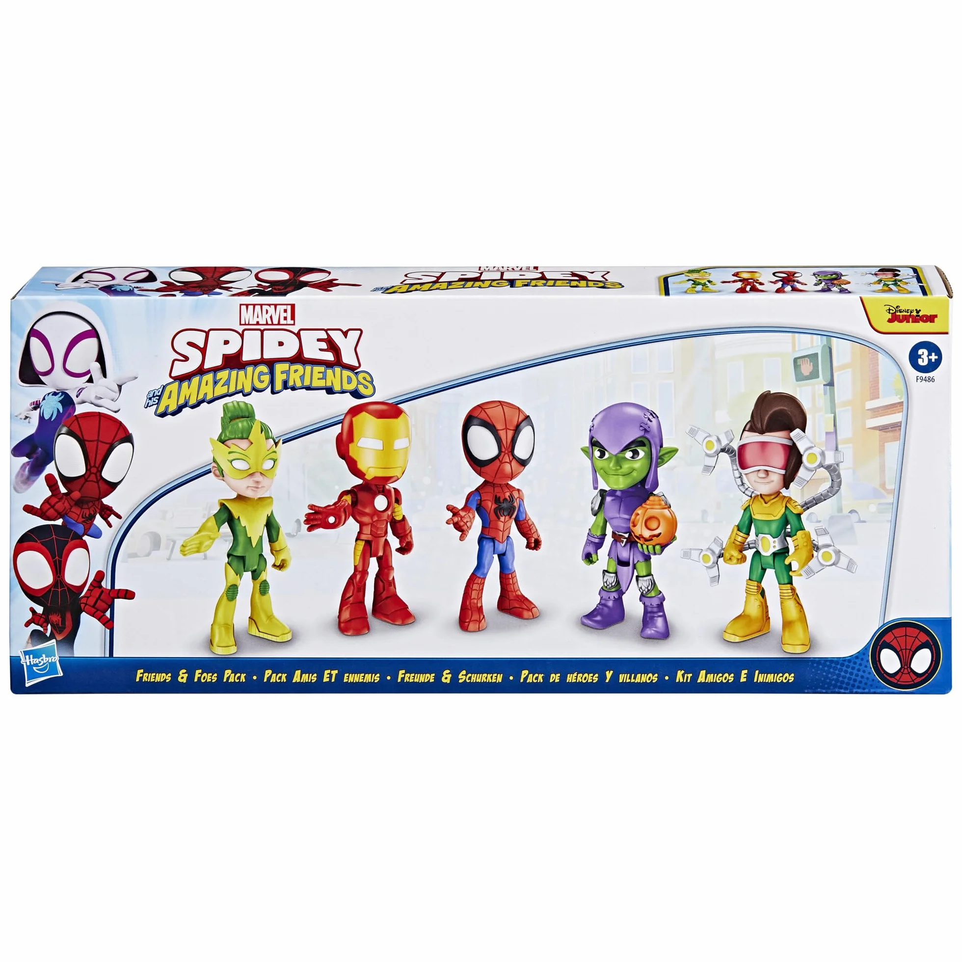 SPIDEY AND HIS AMAZING FRIENDS Pakiet przyjaciół i przeciwników z serialu ""Spidey i super-kumple"" Marvela, zestaw figurek