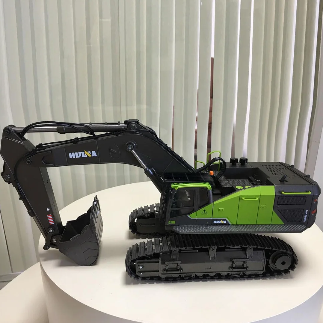 Model koparki RC Digger, skala 1/14 22CH 2,4G 4 w 1, wielofunkcyjna koparka ze stopu zdalnego sterowania ze światłami LED, model pojazdu inżynieryjnego dla dorosłych i młodzieży