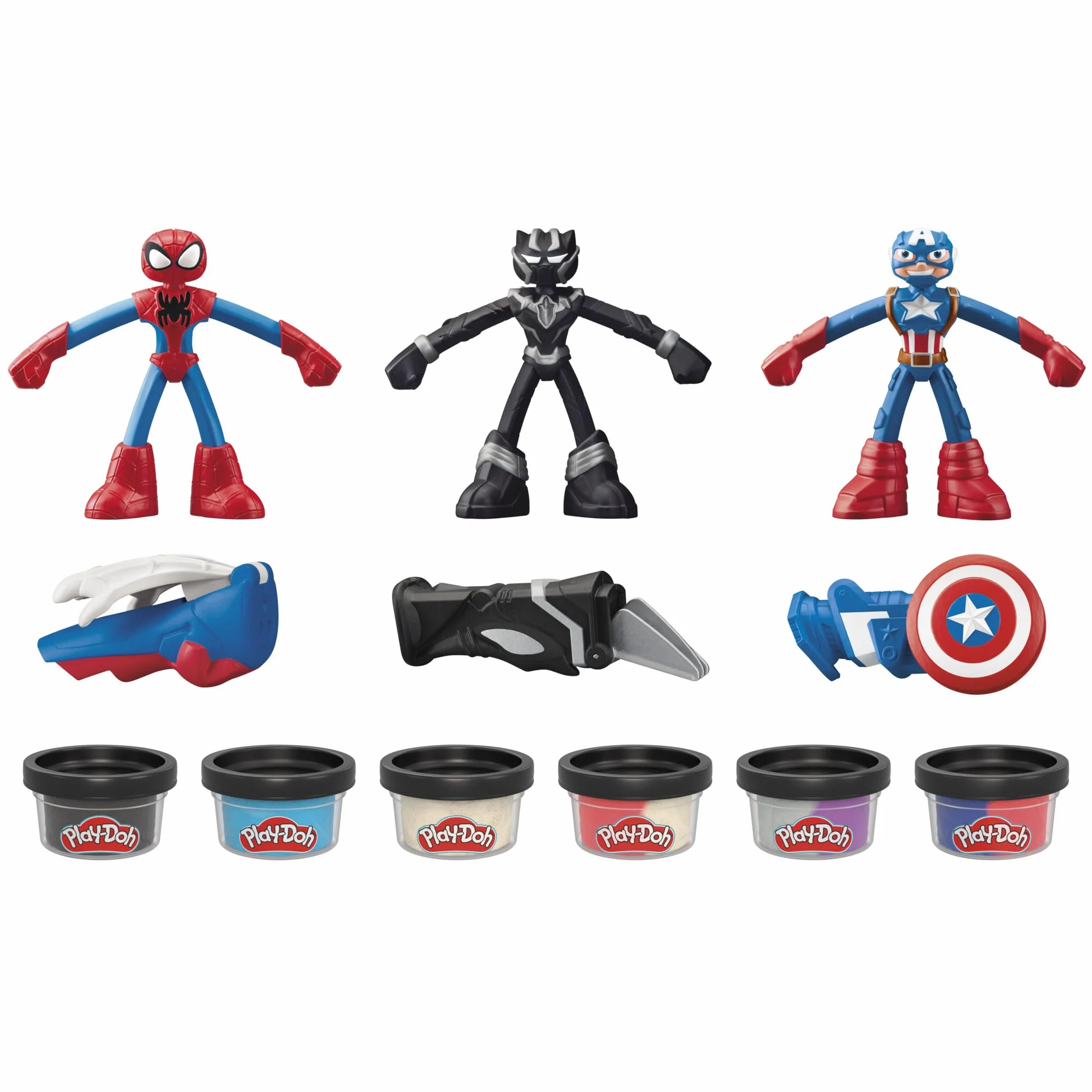 Play-Doh Zestaw do zabawy z figurkami Przygody superbohaterów Marvela z ciastoliną Play-Doh