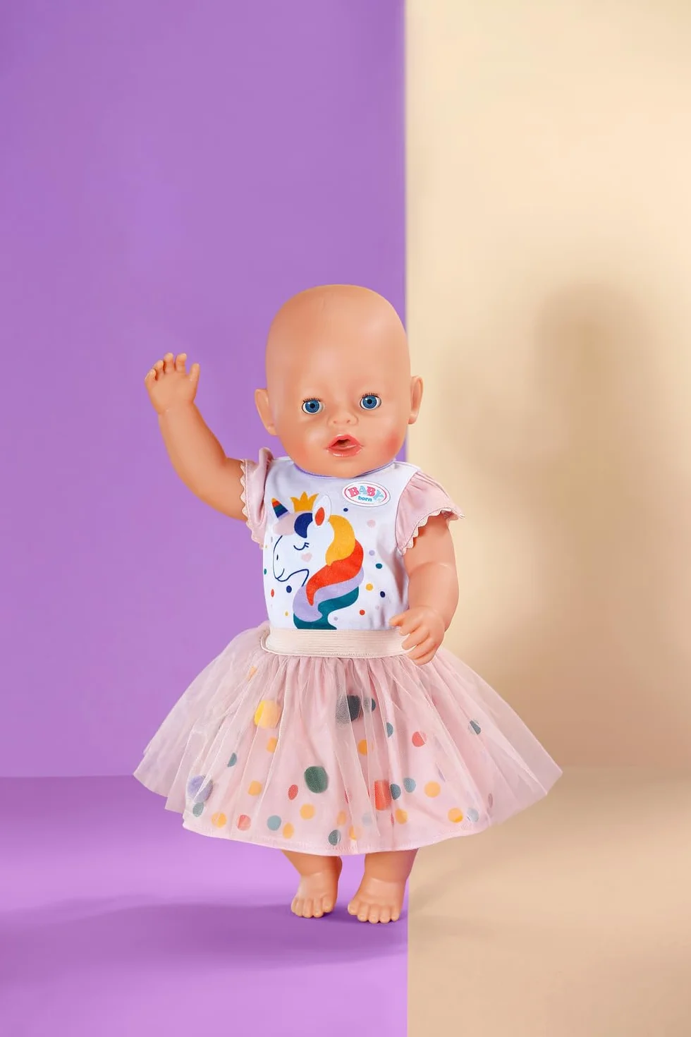 BABY born 871720 Sukienka z jednorożcem z tutu 43 cm