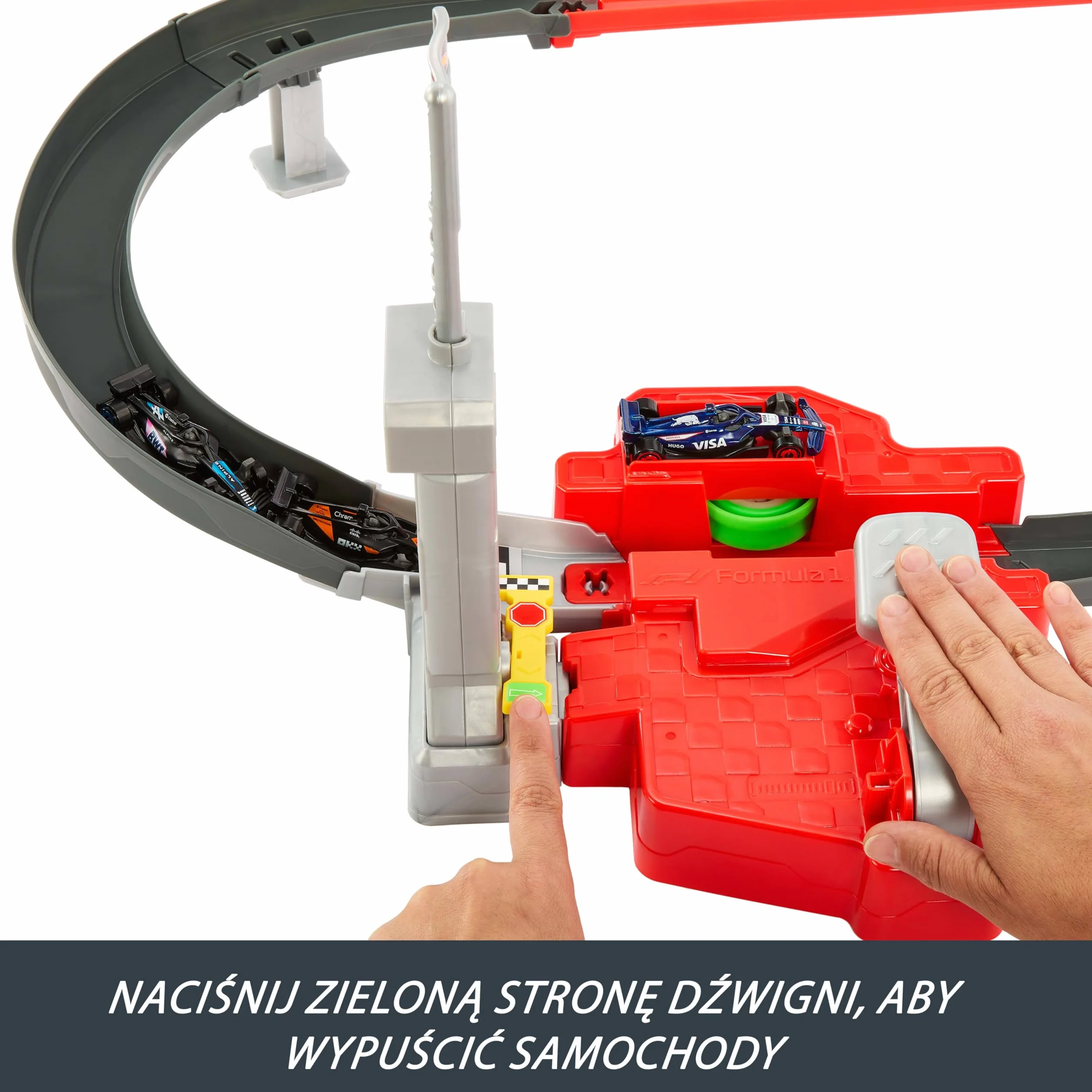 Hot Wheels Tor wyścigowy Formuła 1 Sprint F1 Zestaw 3 samochody metalowe 1:64 McLaren Alpine VCARB zabawka dla dzieci 4+ JDY15