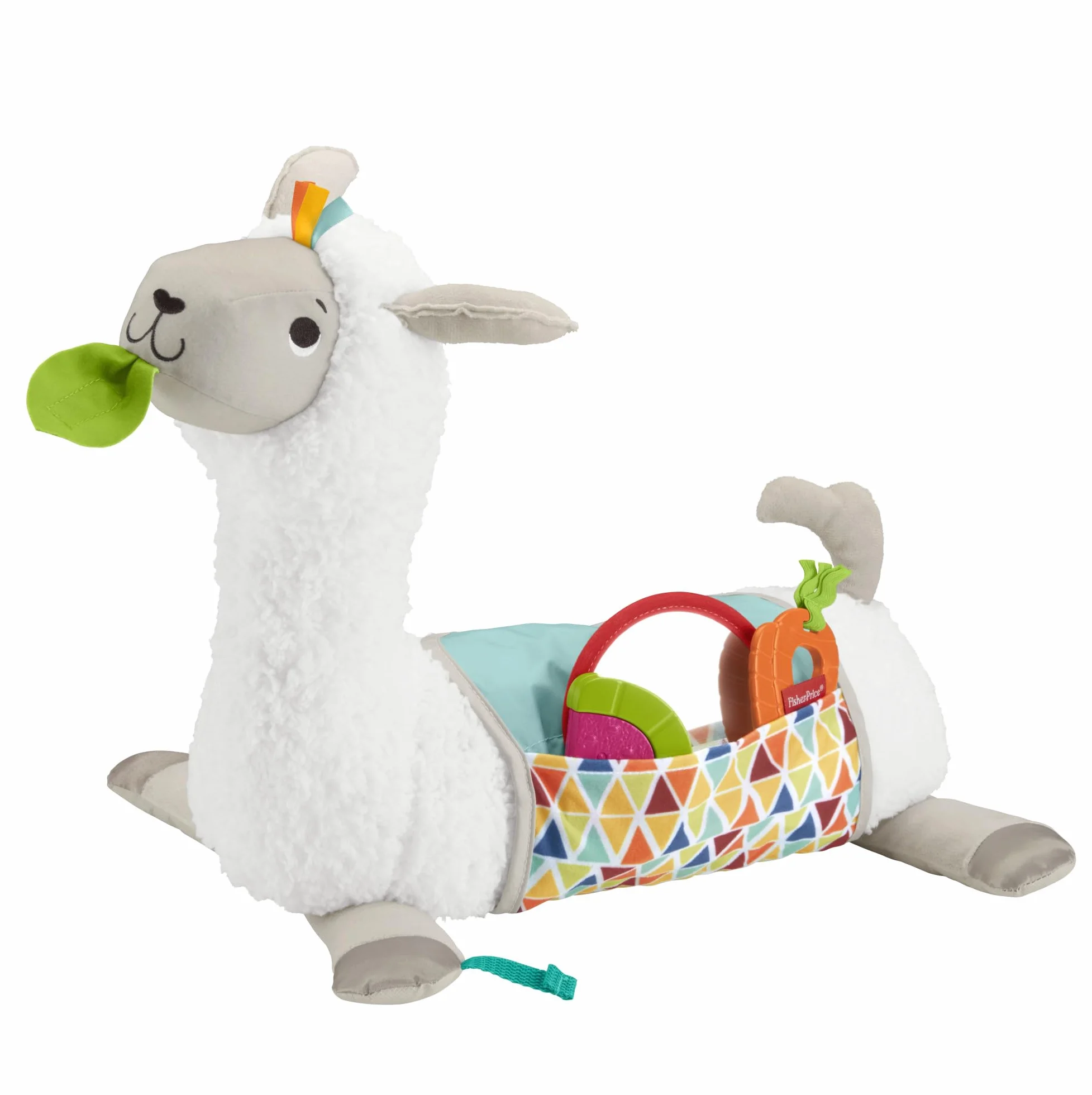 FisherPrice GLK39 4w1 Poduszka Sensoryczna do Zabawy Lamy dla Niemowląt od Urodzenia