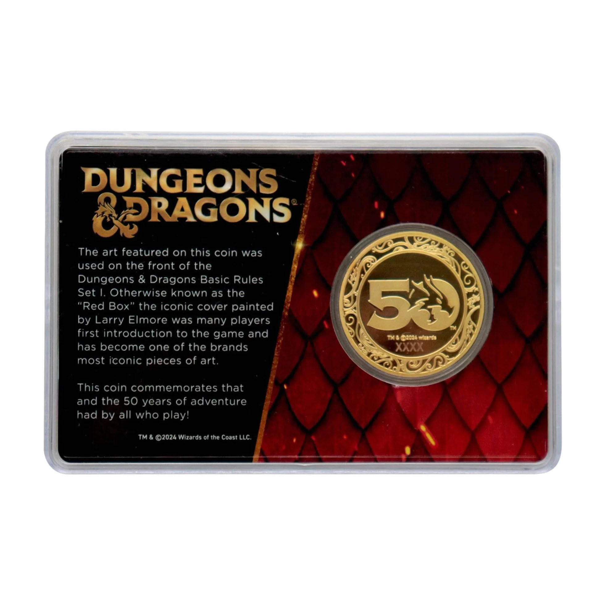 Dungeons & Dragons - 50th Anniversary 24k Gold Plated Coin With Colour Print