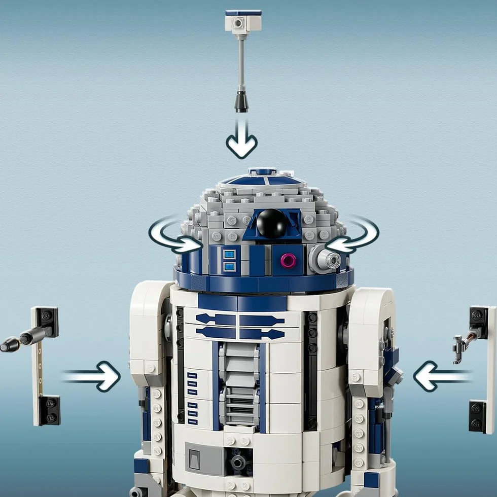 LEGO Star Wars R2-D2, Figurka do Zbudowania dla 10-latka, Model Droida z Gwiezdnych Wojen dla Dzieci z Minifigurką Dartha Maleka, Dekoracja Pokoju Dziecięcego, Prezent dla Chłopca i Dziewczynki, 75379