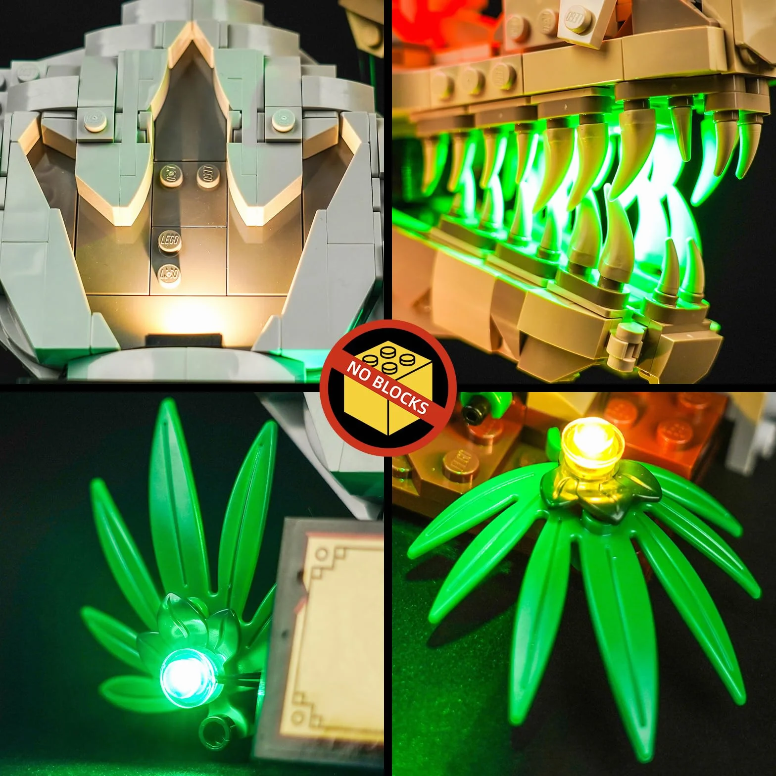 BrickBling Zestaw świateł LED do LEGO 76964 dinozaur skamieniałości: T. Rex Skull (bez lego) - dekoracyjne oświetlenie do kreatywnej zabawki
