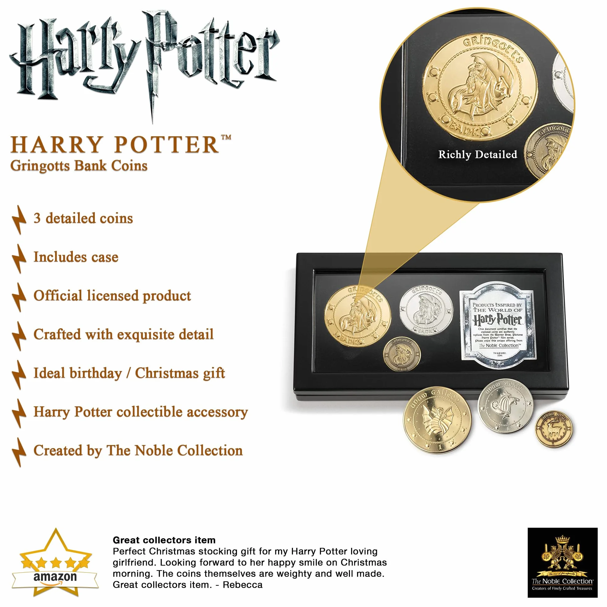 The Noble Collection Kolekcja monet bankomatowych Harry Potter Gringotts