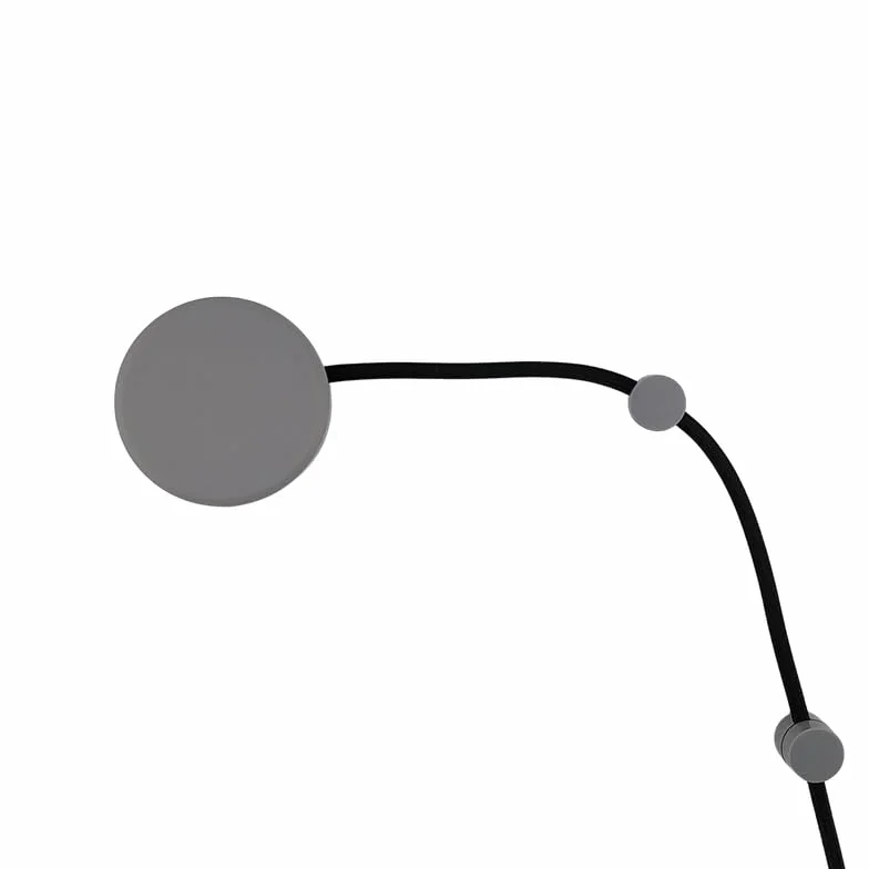 Zawieszki dystansowe do lamp, z baldachimem i puszką rozdzielającą, uchwyt na kabel, puszka osłonowa, zestaw z 1 puszką rozdzielającą i 2 pinami sufitowymi (szary, tworzywo sztuczne, nie jest